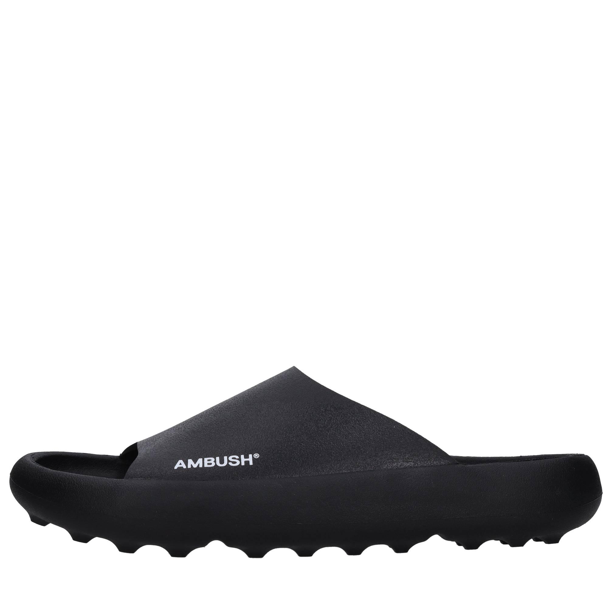 サンダル AMBUSH SLIPPER (BMIC001F22LEA001 1000) Ambush Quilted leather slide sandals for Men - Black in UAE