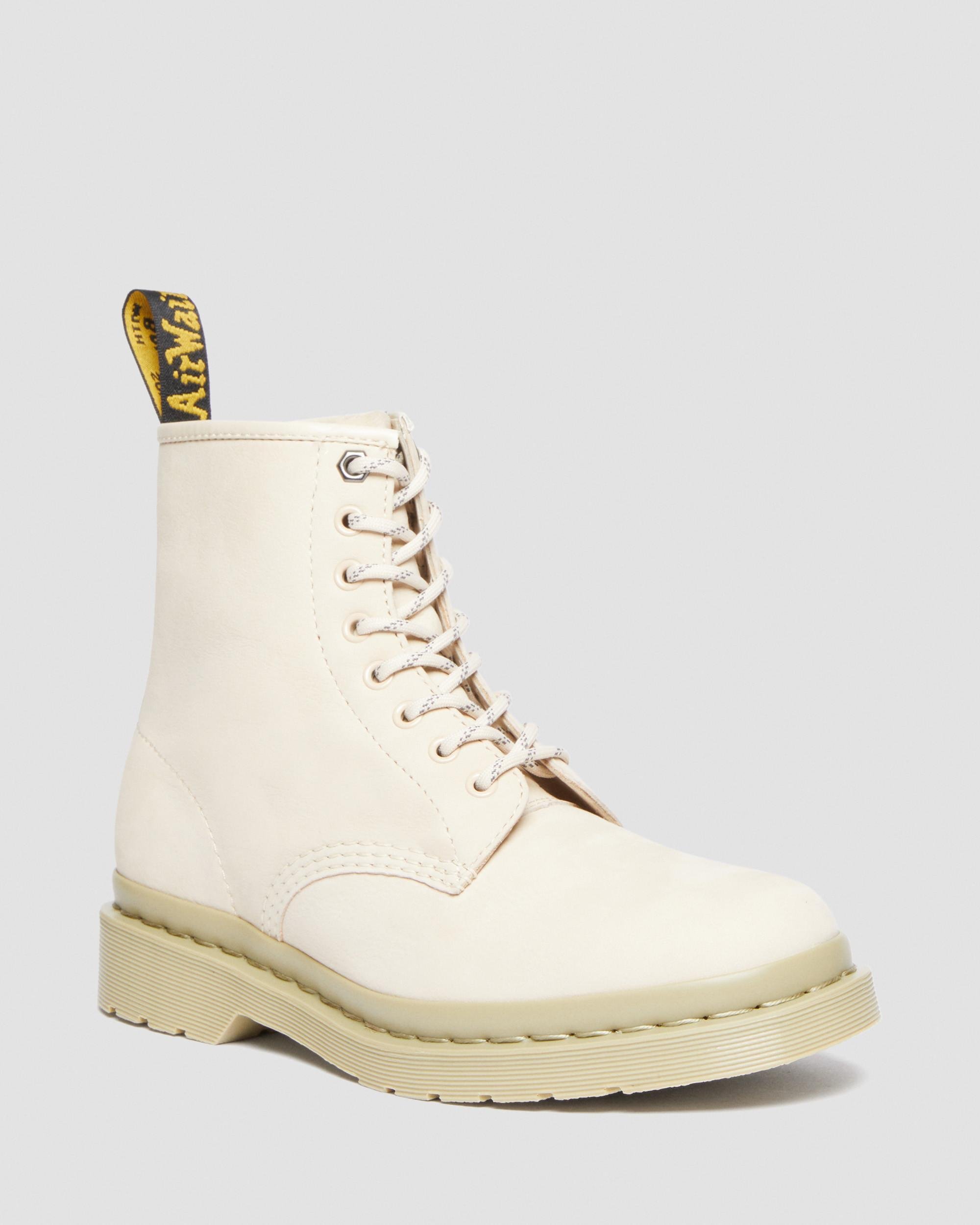 Dr. Martens 1460 Mono Milled Nubuck Leather Lace Up Boots in Natural | Lyst