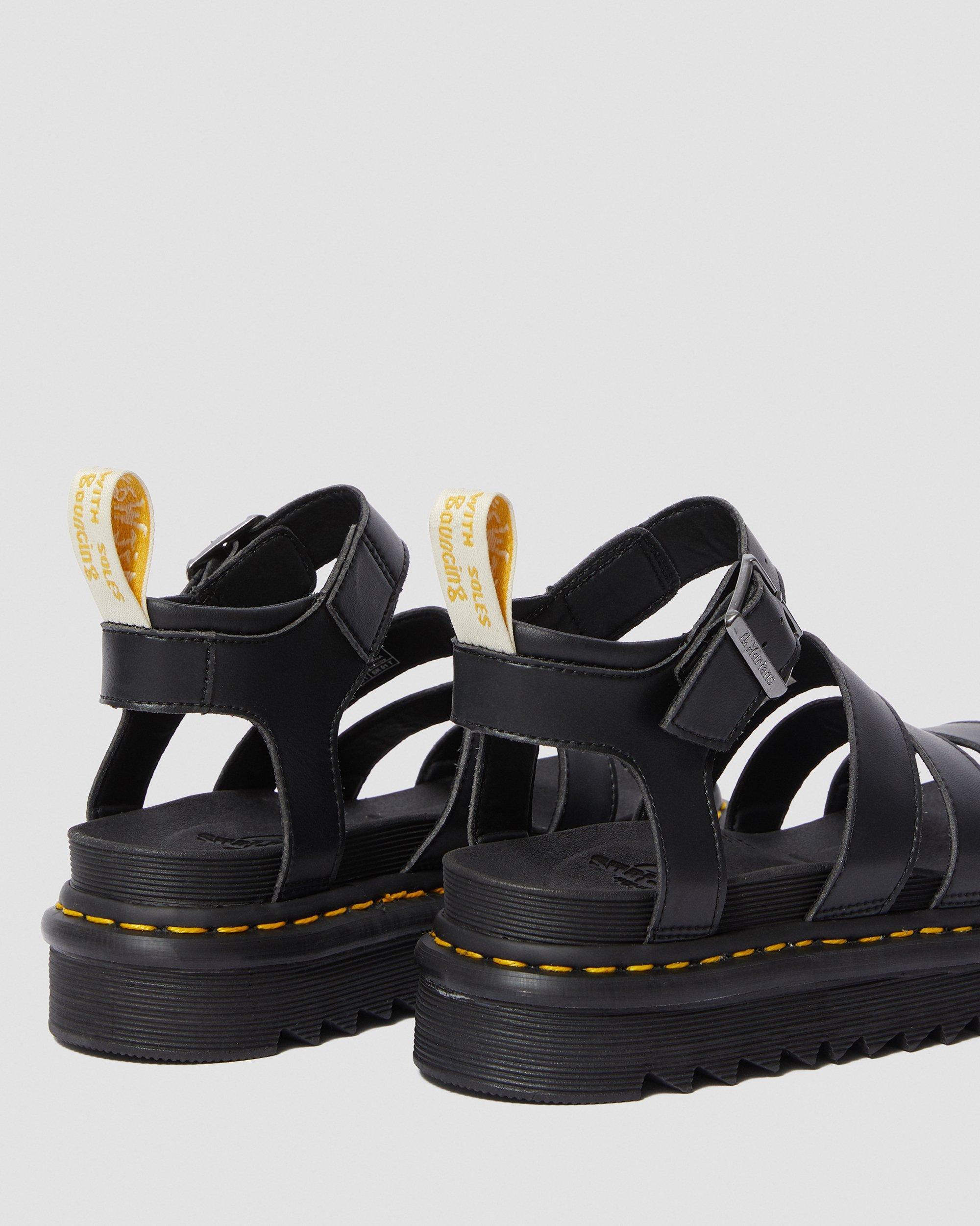 dr martens vegan blaire chunky sandals in black