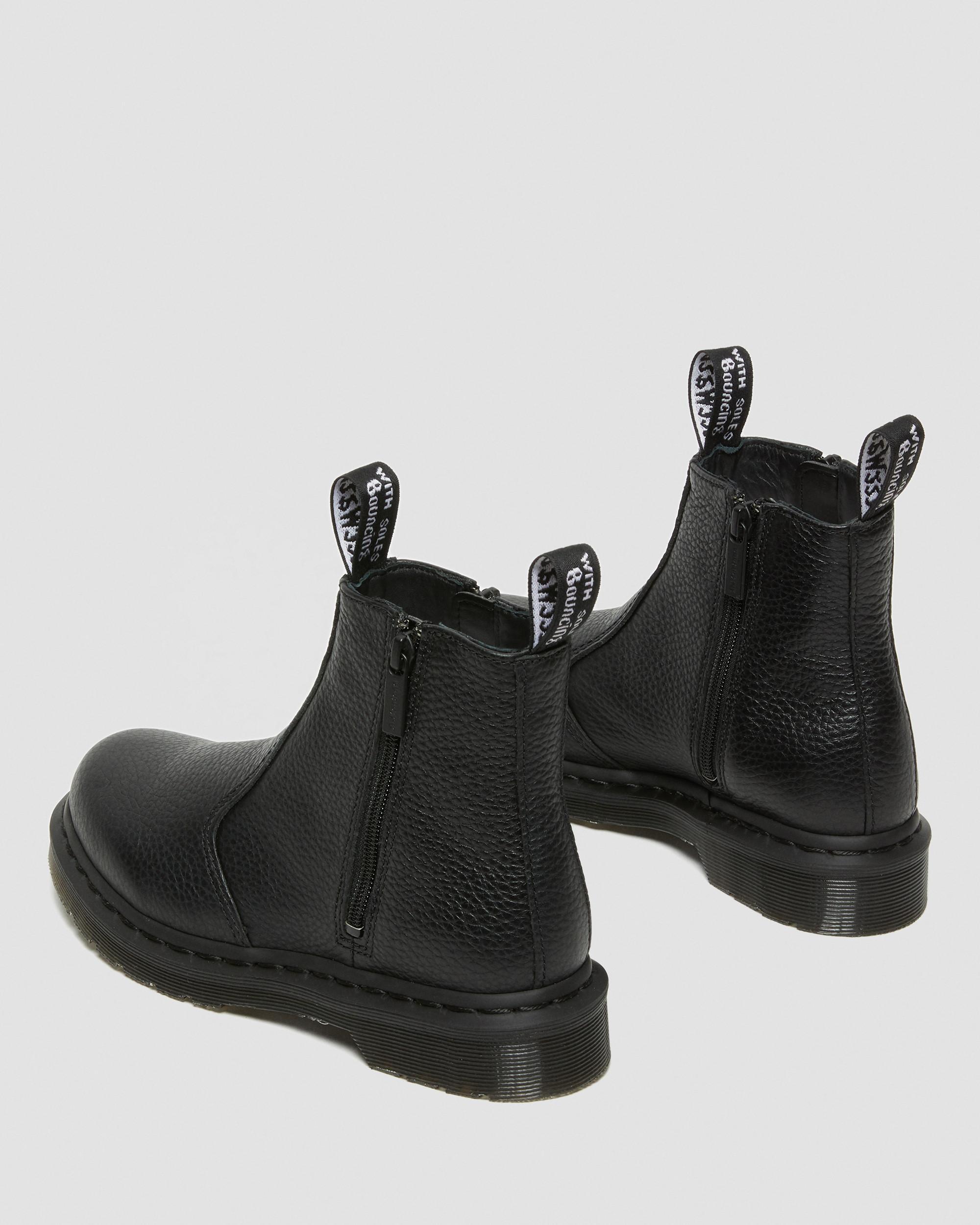 Dr. Martens 2976 With Zips Leather Chelsea Boots in Black | Lyst UK