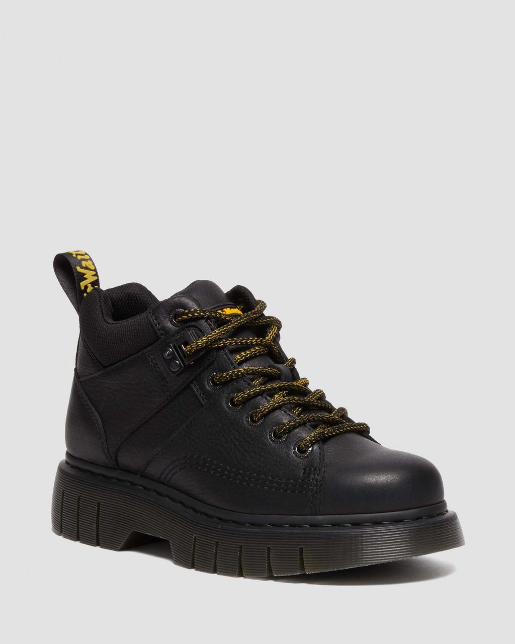 Dr. Martens Woodard Leather Lace Up Ankle Boots in Black for Men | Lyst