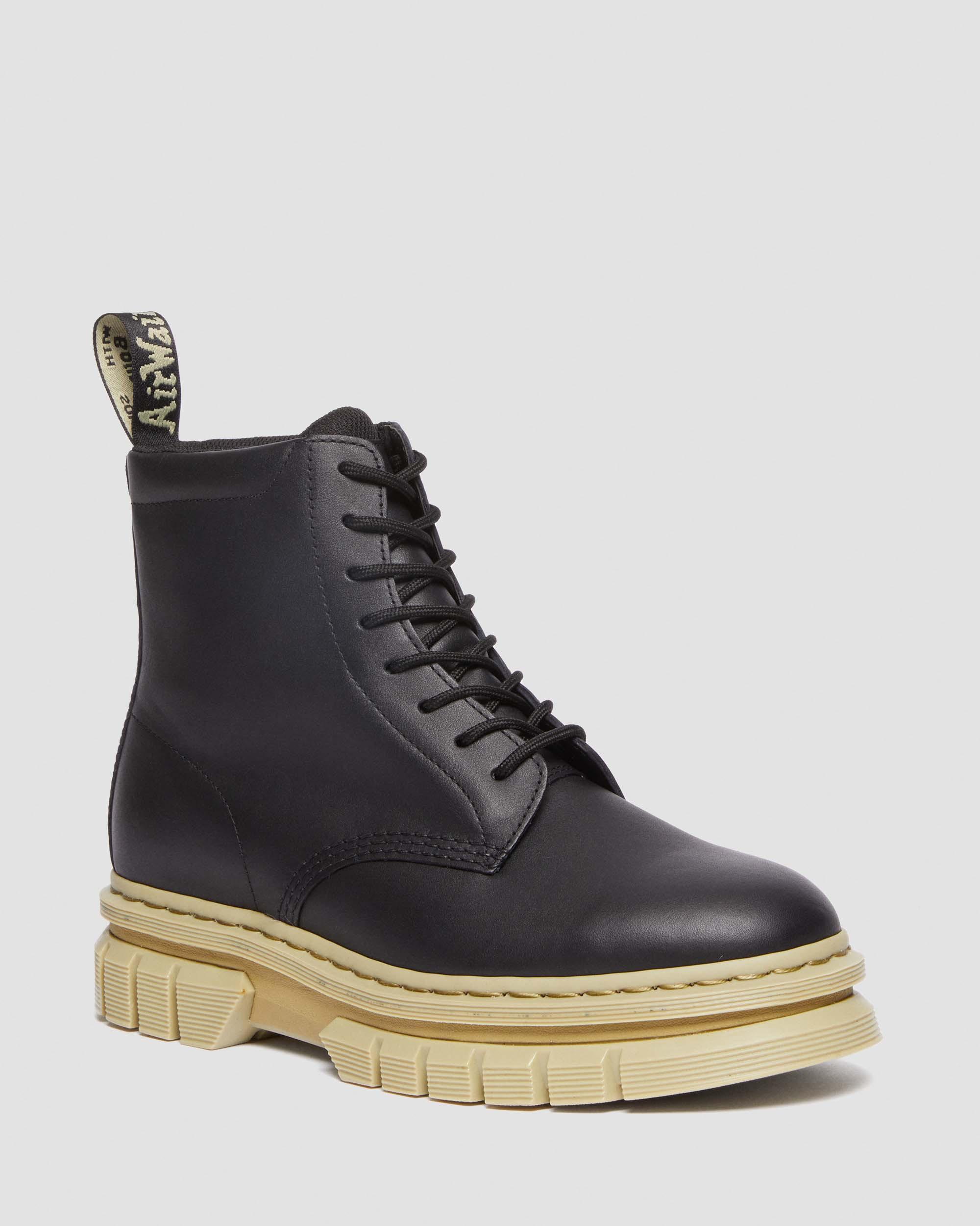 Dr. Martens Rikard Contrast Sole Platform Lace Up Boots in Black for