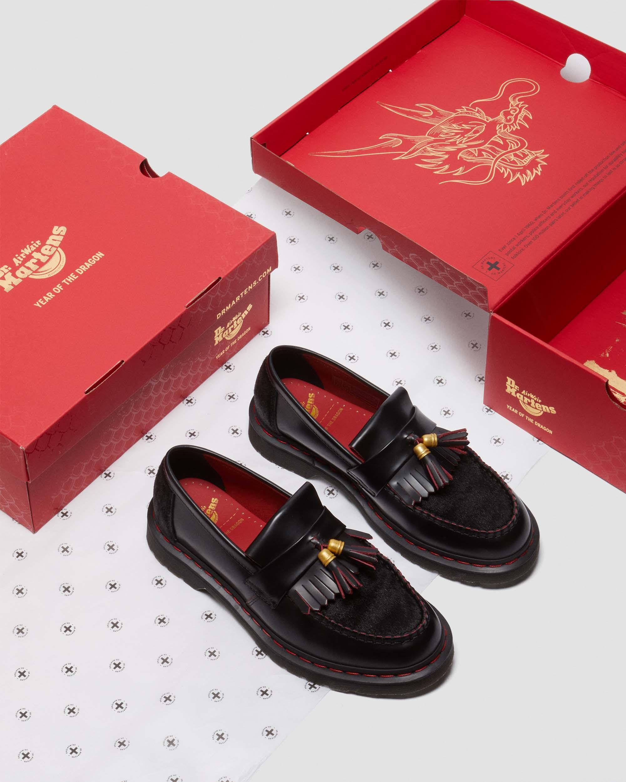 Dr. Martens Adrian Year Of The Dragon Hair-on Tassel Loafers