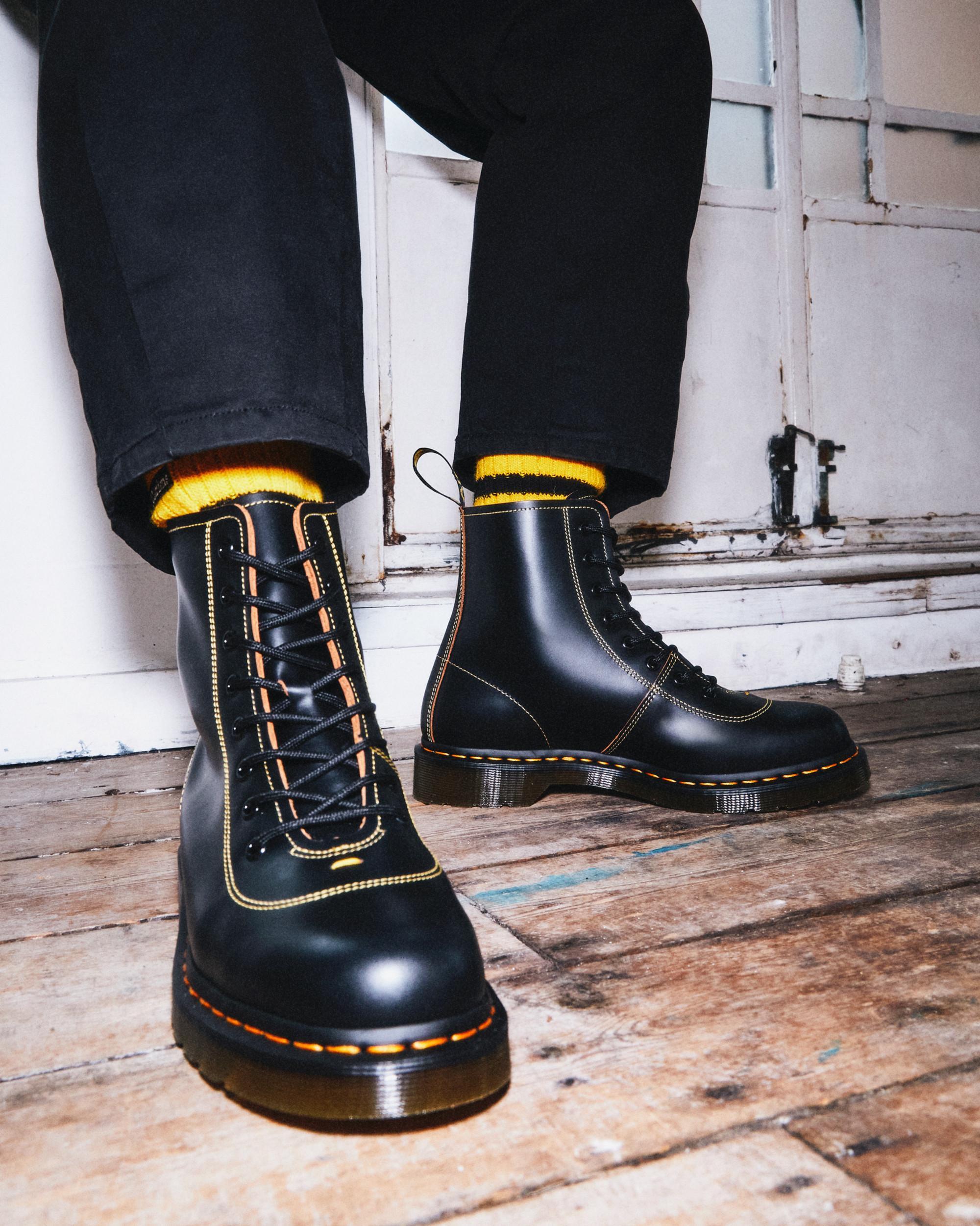 Dr. Martens Pharamond Vintage Smooth Leather Ankle Boots in Black | Lyst