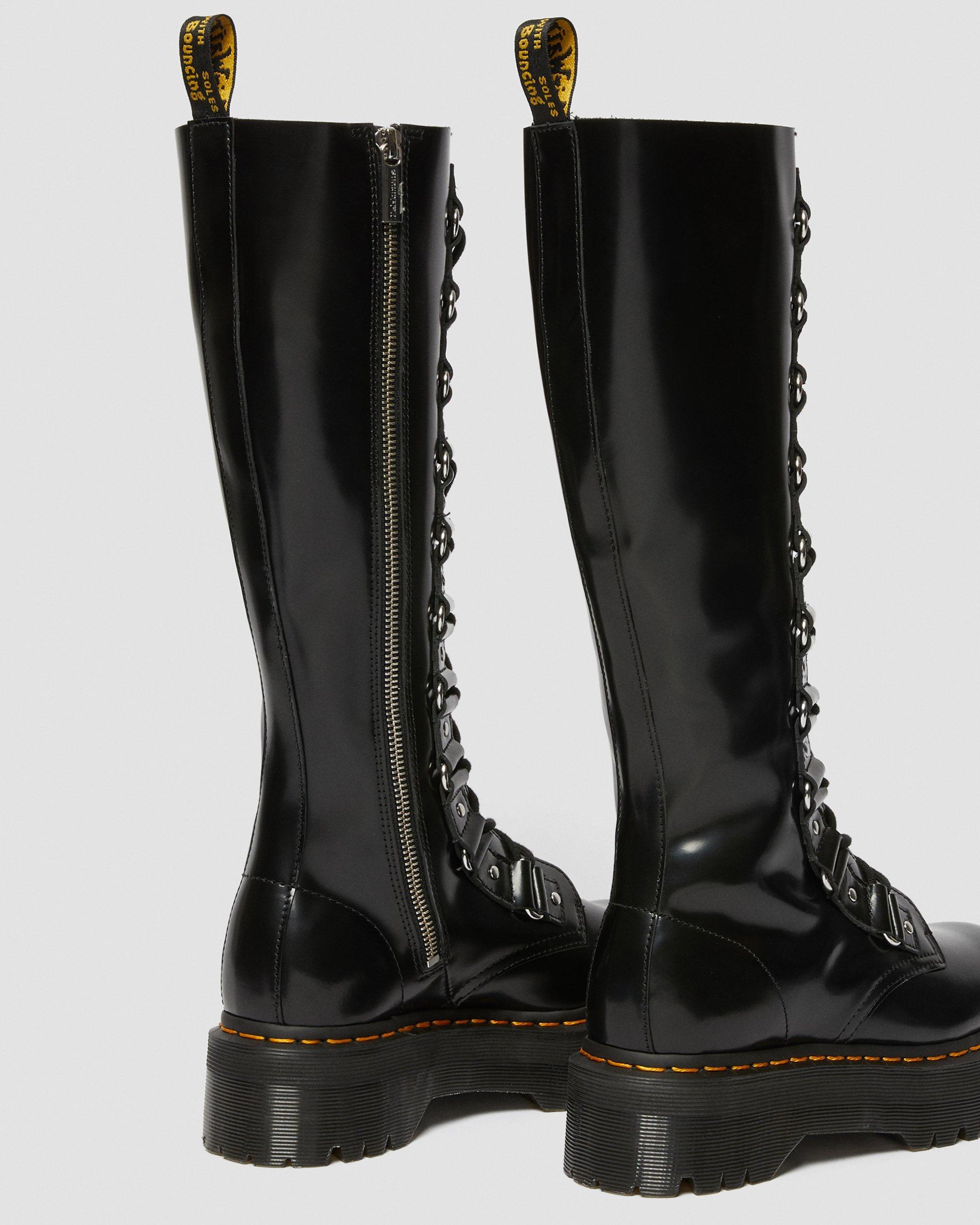 Dr. Martens 1b60 Xl Leather Knee High Platform Boots in Black | Lyst