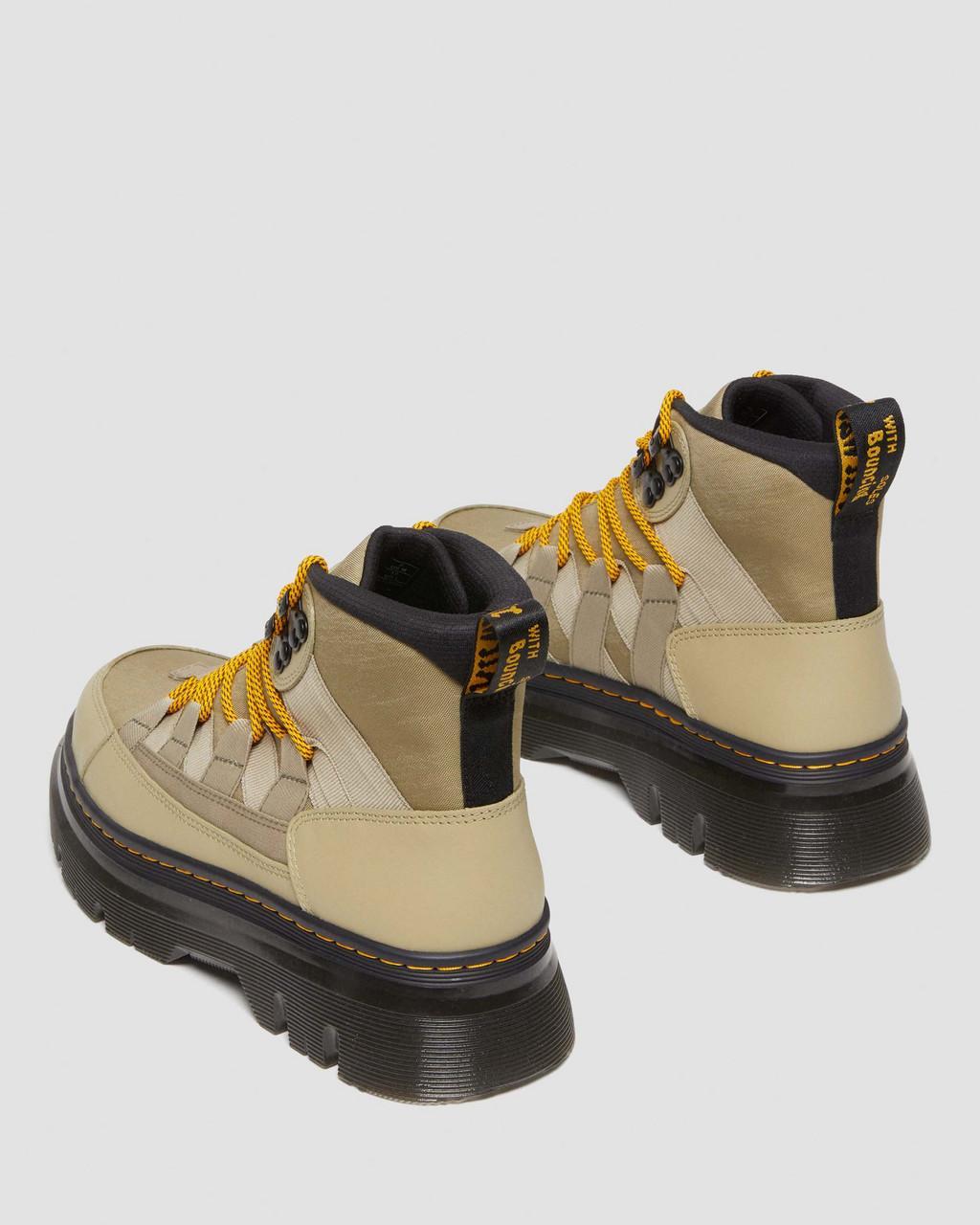 Doc Martens Boury Nylon and leather casual boots ? Dr. Martens Boury Nylon & Leather Casual Boots In Yellow  main image 2