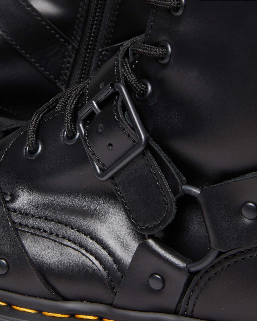 Dr. Martens Jadon Boot Harness Leather Platforms in Black for Men