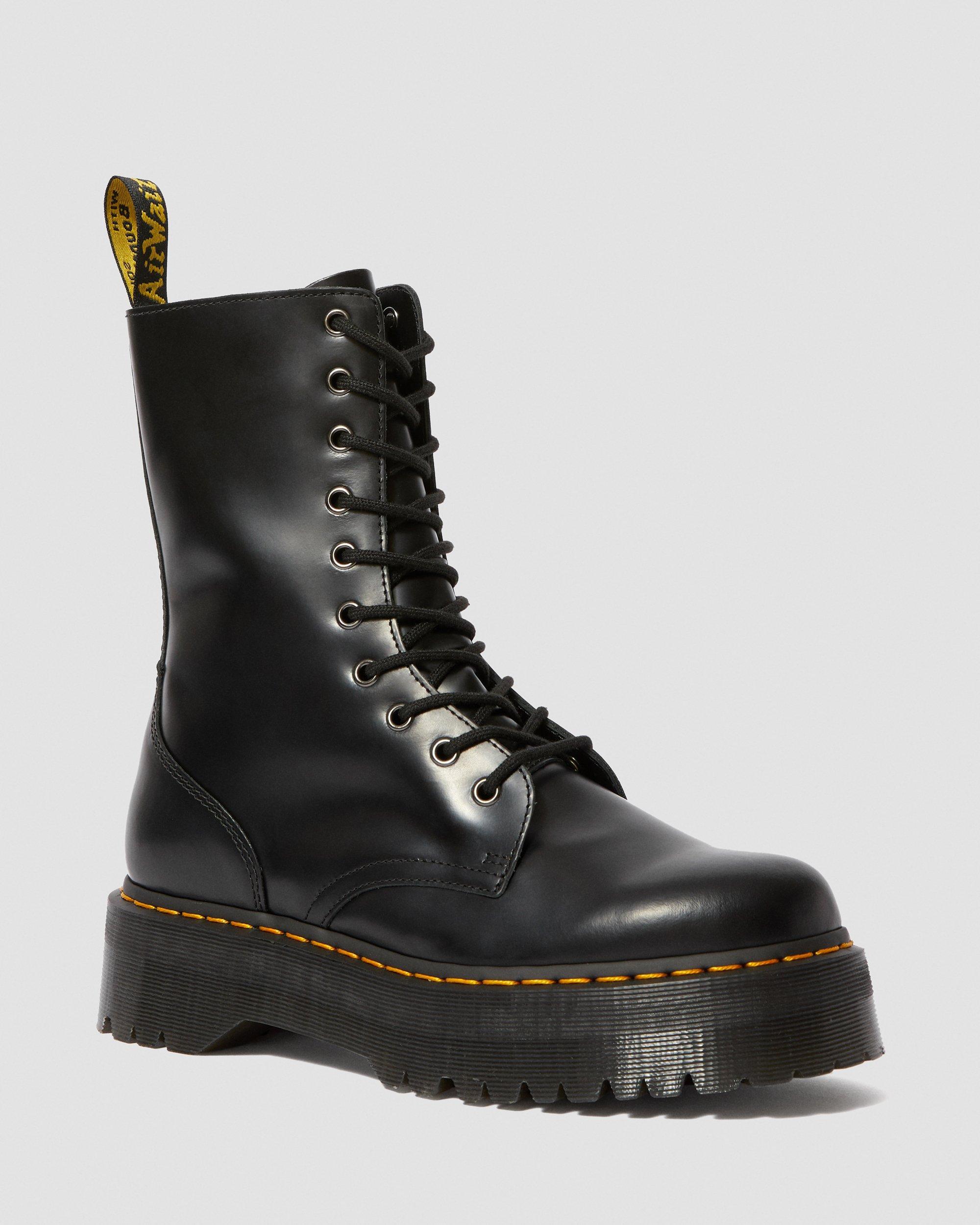 Dr. Martens Jadon Hi Smooth Leather Platform Boots in Black for Men - Lyst