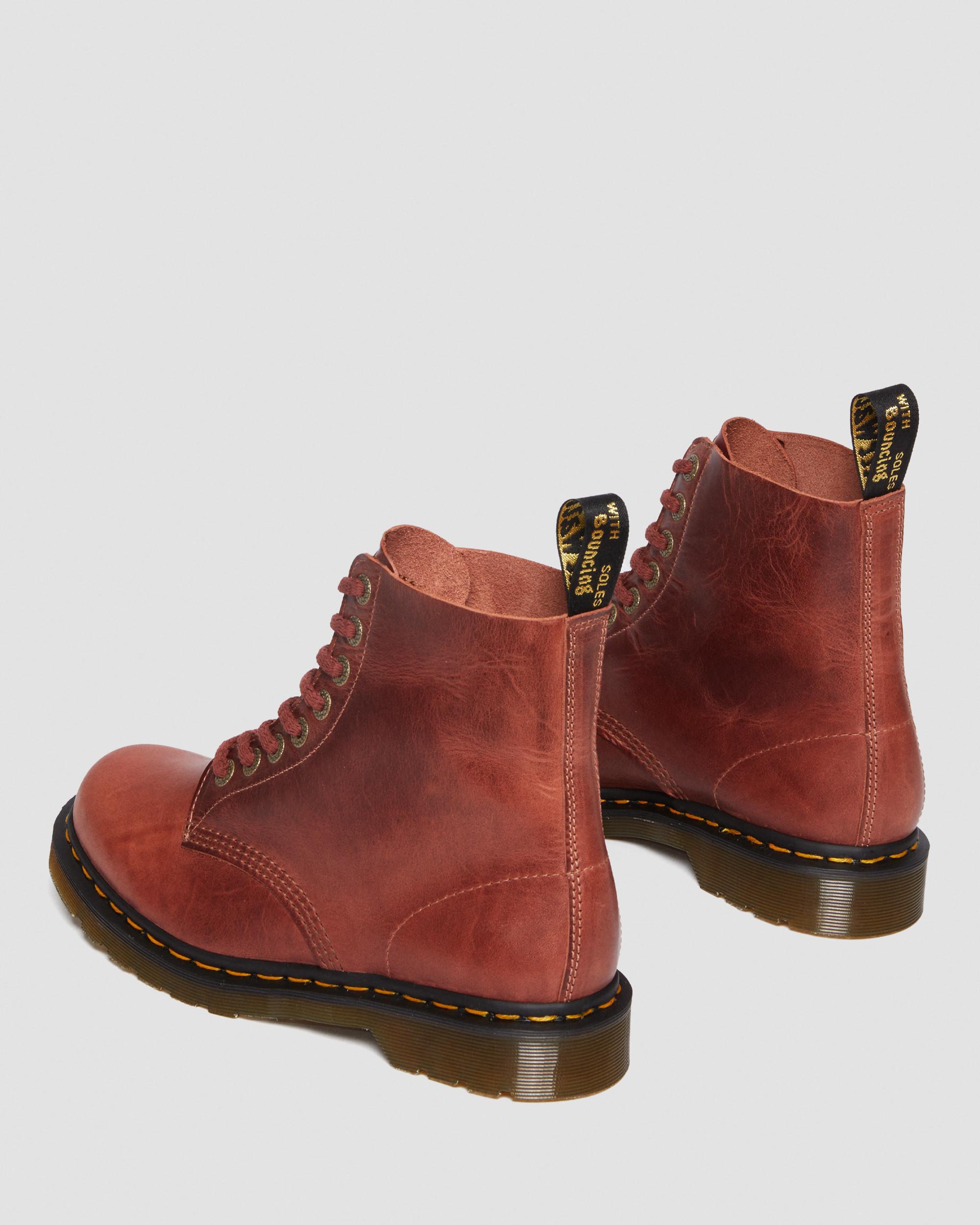 Dr. Martens 1460 Pascal Made In England Denver Leather Lace Up Boots in Red  for Men | Lyst