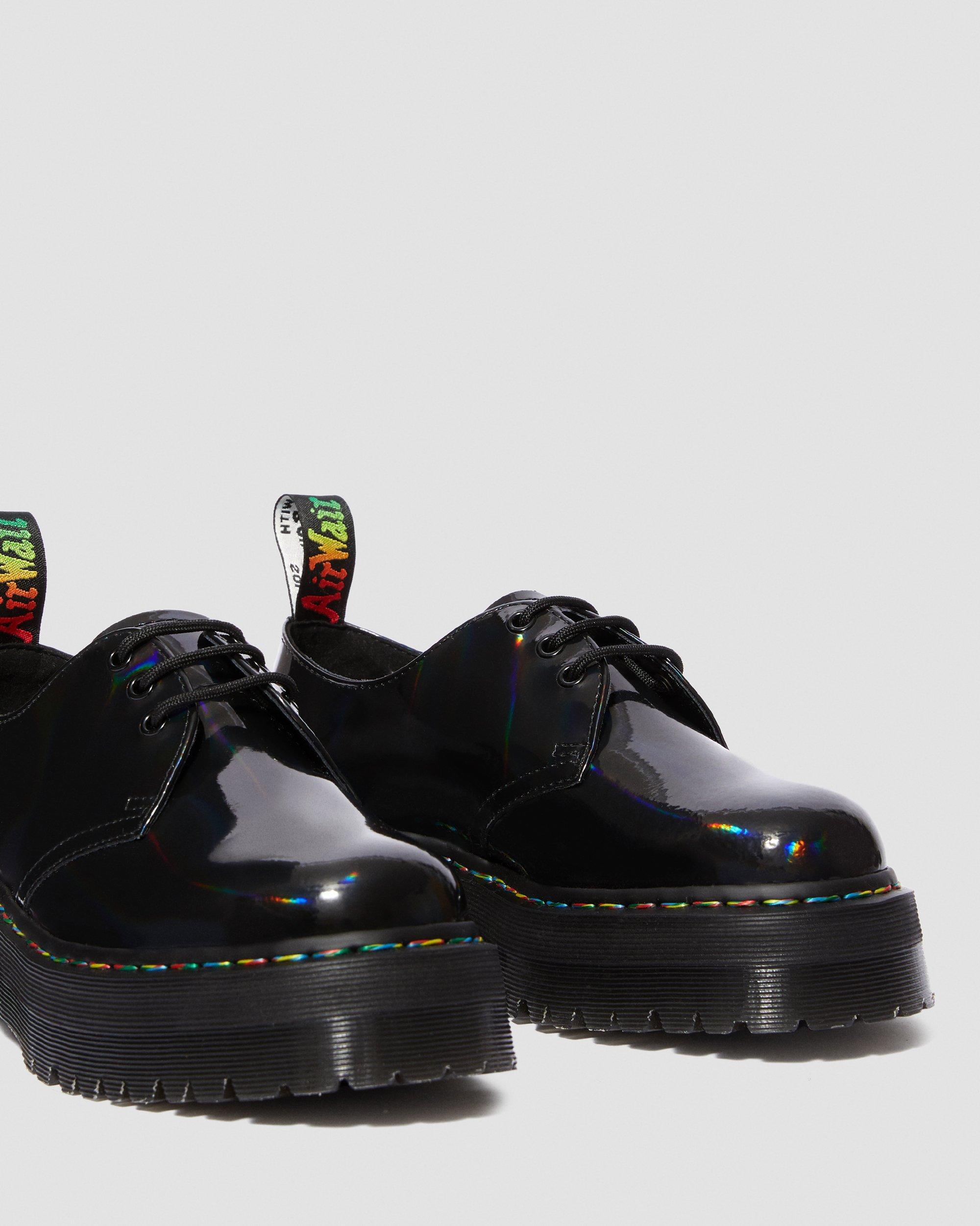 quad rainbow dr martens