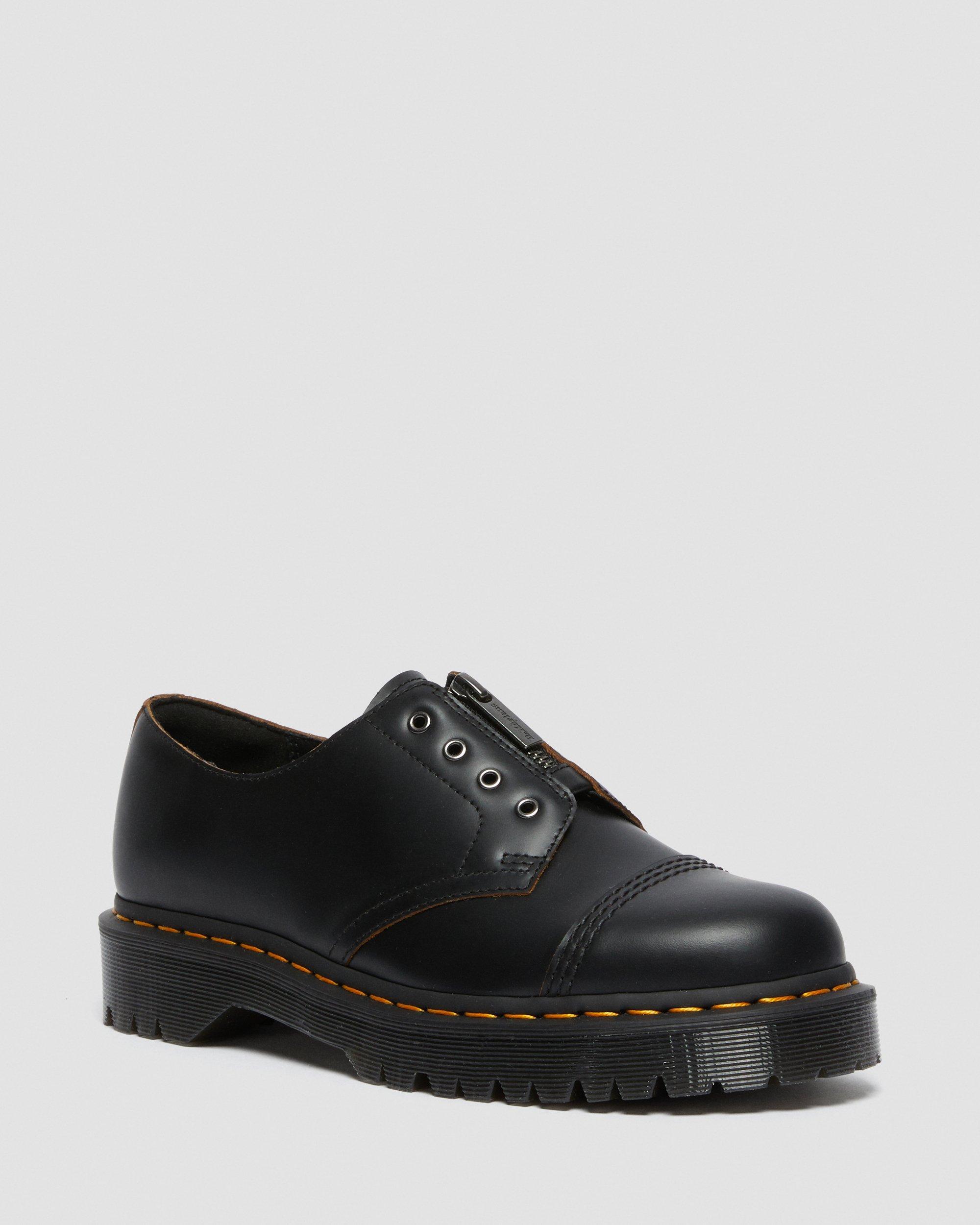 Dr. Martens Smiths Laceless Bex Leather Shoes in Black | Lyst