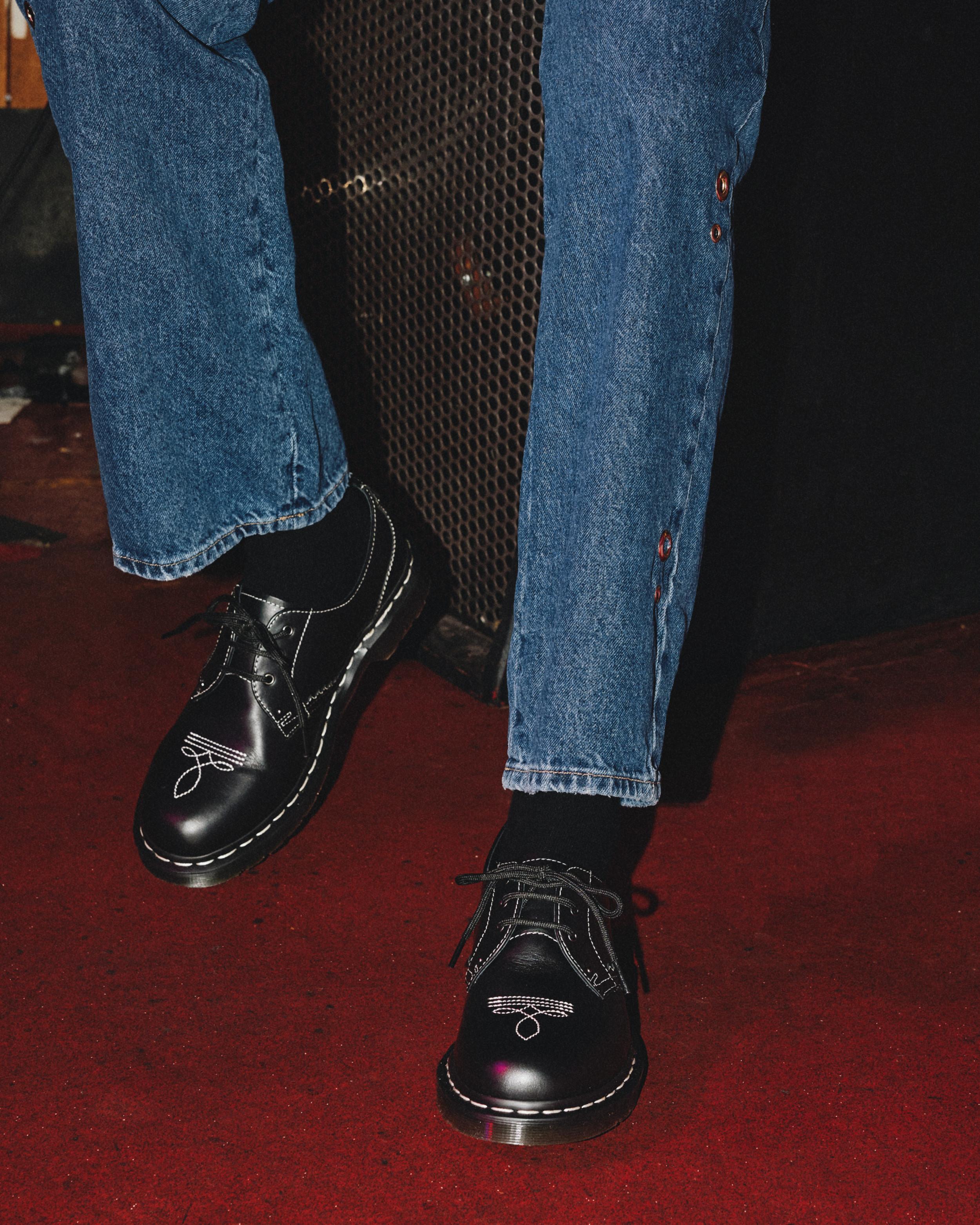 Dr Martens★1461 GOTHIC AMERICANA★BLACK WANAMA Dr. Martens 1461 Gothic Americana Leather Oxford Shoes in