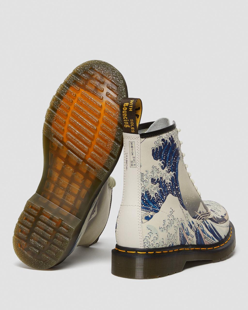 Dr. Martens The Met 1460 The Great Wave Leather Boots, Size: 3 in Blue for  Men | Lyst