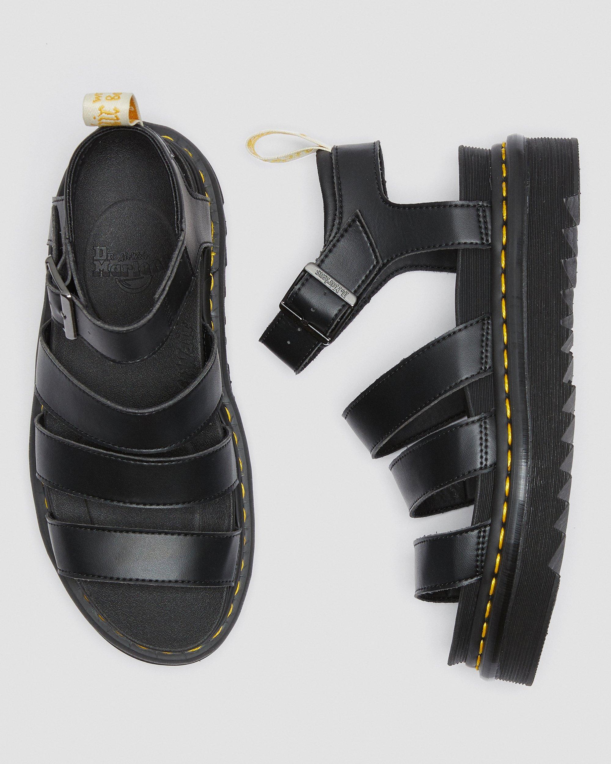 dr martens vegan blaire chunky sandals in black