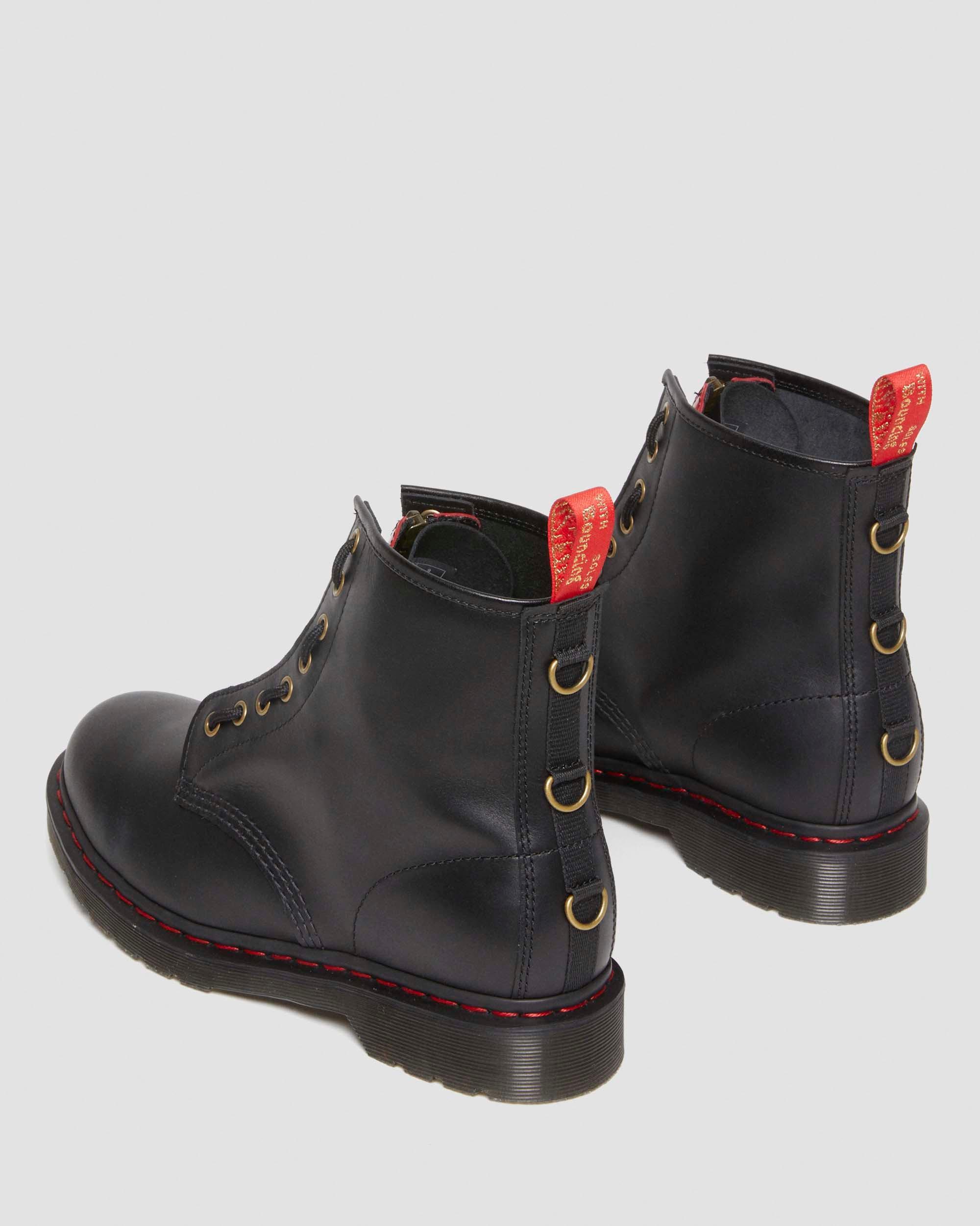 Dr. Martens 1460 Year Of The Rabbit Smooth Leather Lace Up Boots Black Red  for Men | Lyst