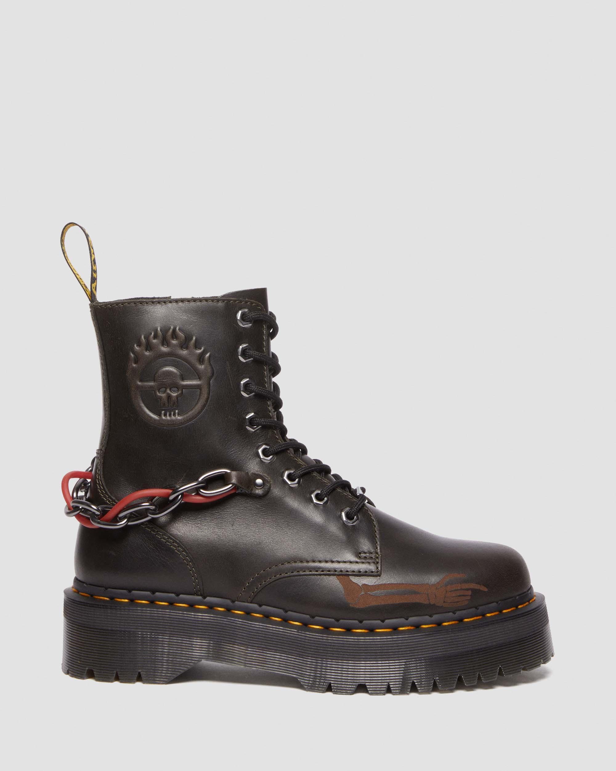 Cuero botas jadon mad max de piel Dr. Martens de hombre de color Negro Lyst