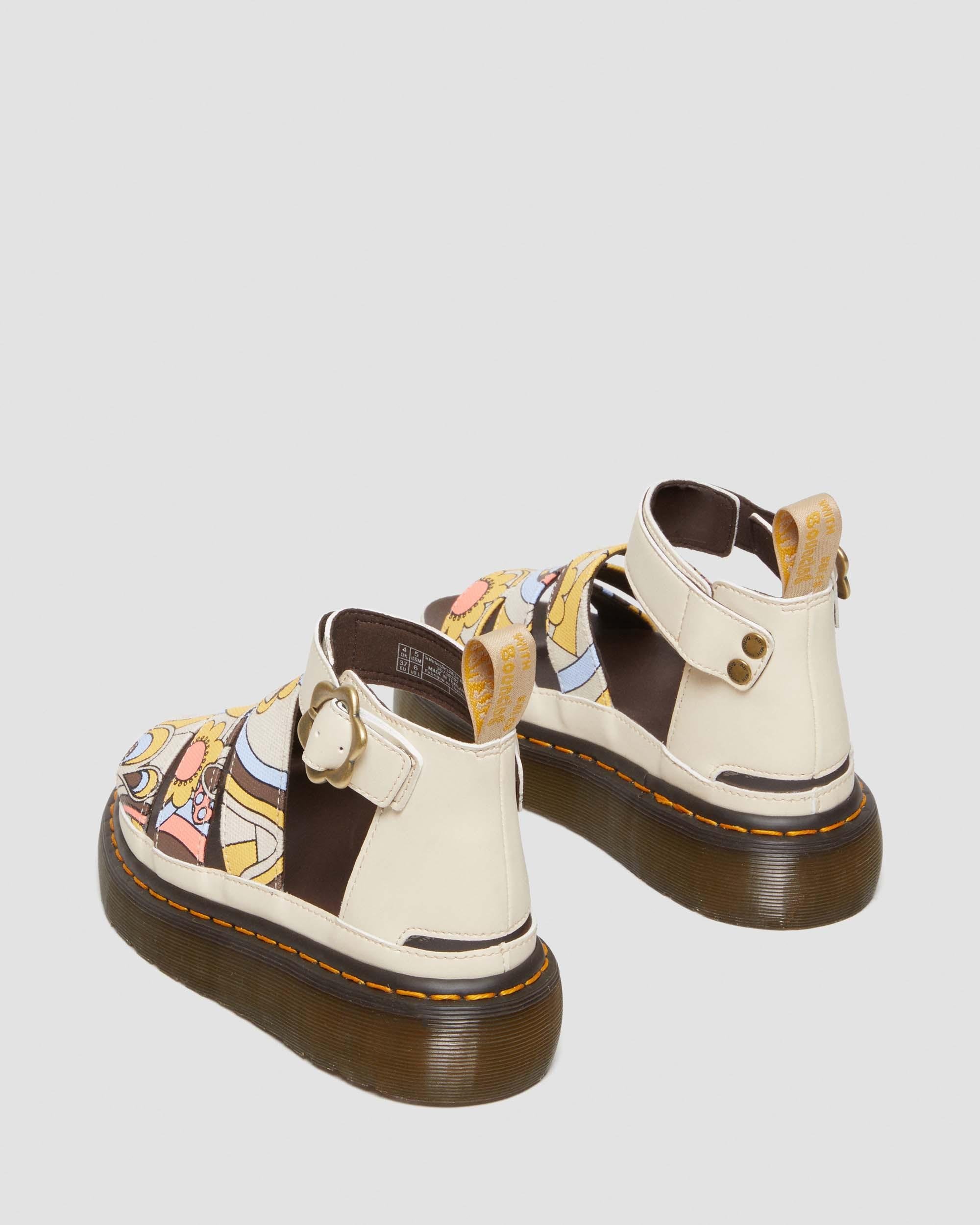 Dr. Martens Vegan Clarissa Ii Retro Canvas Platform Strap Sandals | Lyst