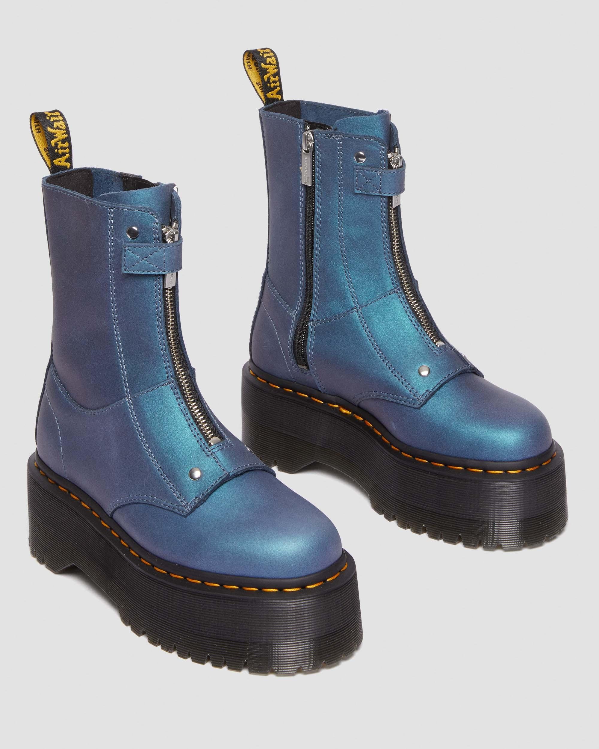 Dr. Martens Jetta Hi Max Metallic Leather Platform Boots in