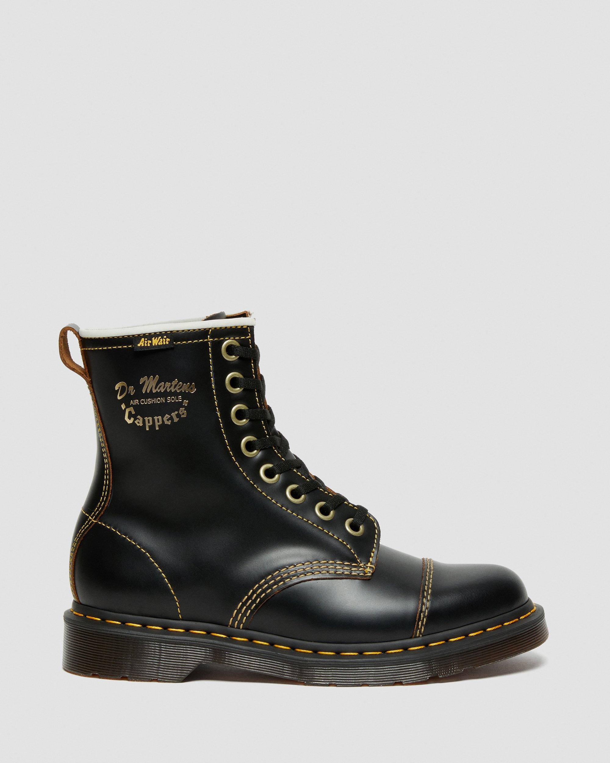 Dr. Martens Capper Vintage Smooth Leather Boots in Black | Lyst