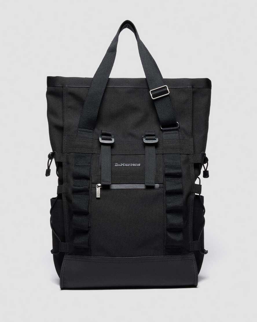 Martens Leather Tech Roll Top Backpack in Black Lyst UK