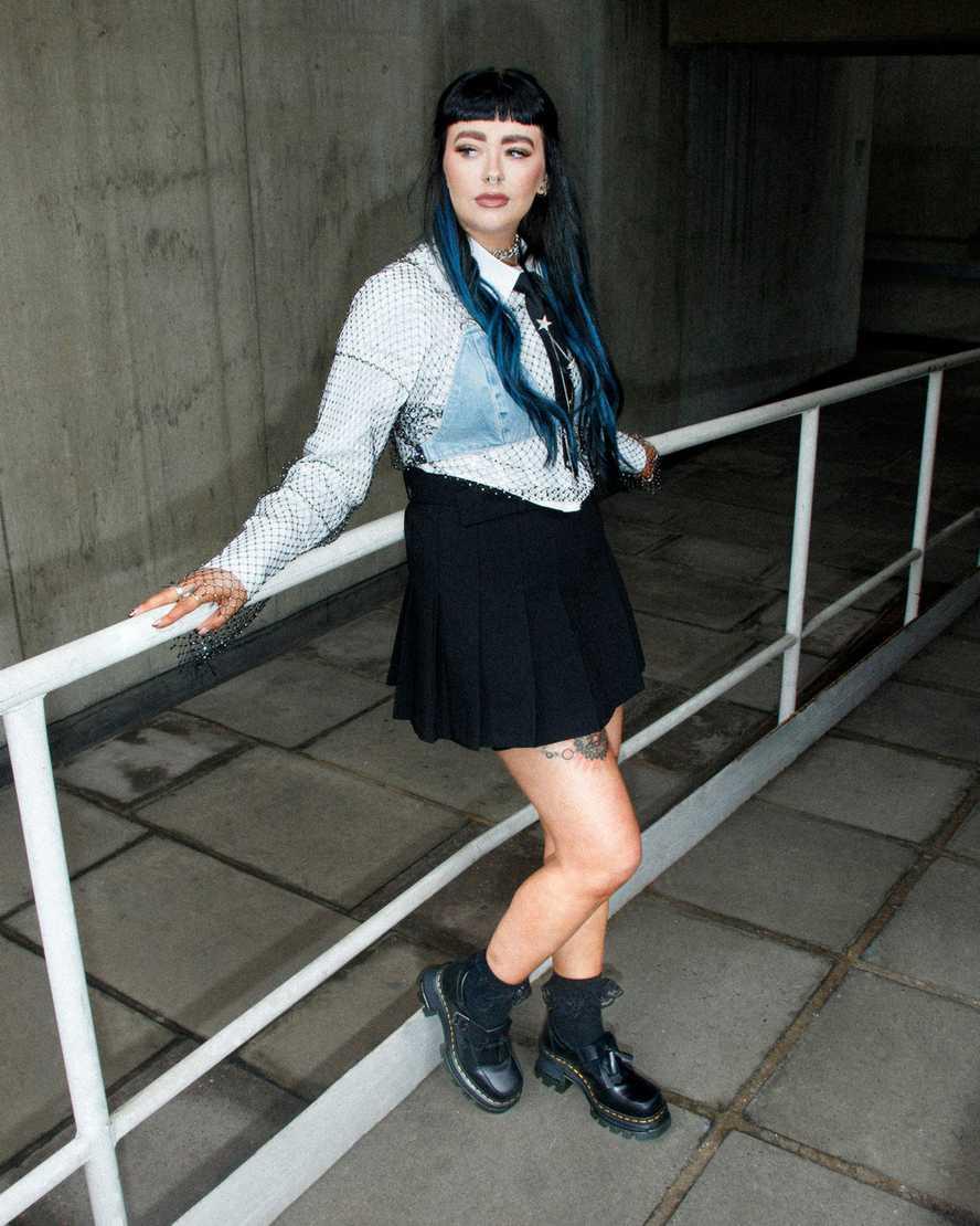 Dr. Martens Corran Atlas Leather Mary Jane Heeled Shoes in Black