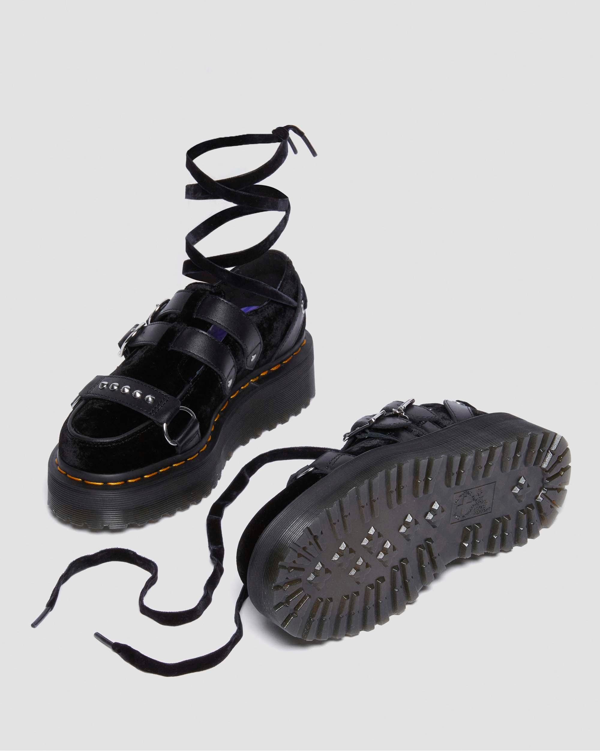 【Dr. Martens】Ramsey Quad ウェンズデー Black Wanama RAMSEY WEDNESDAY PLATFORM CREEPERS in Black | Dr. Martens