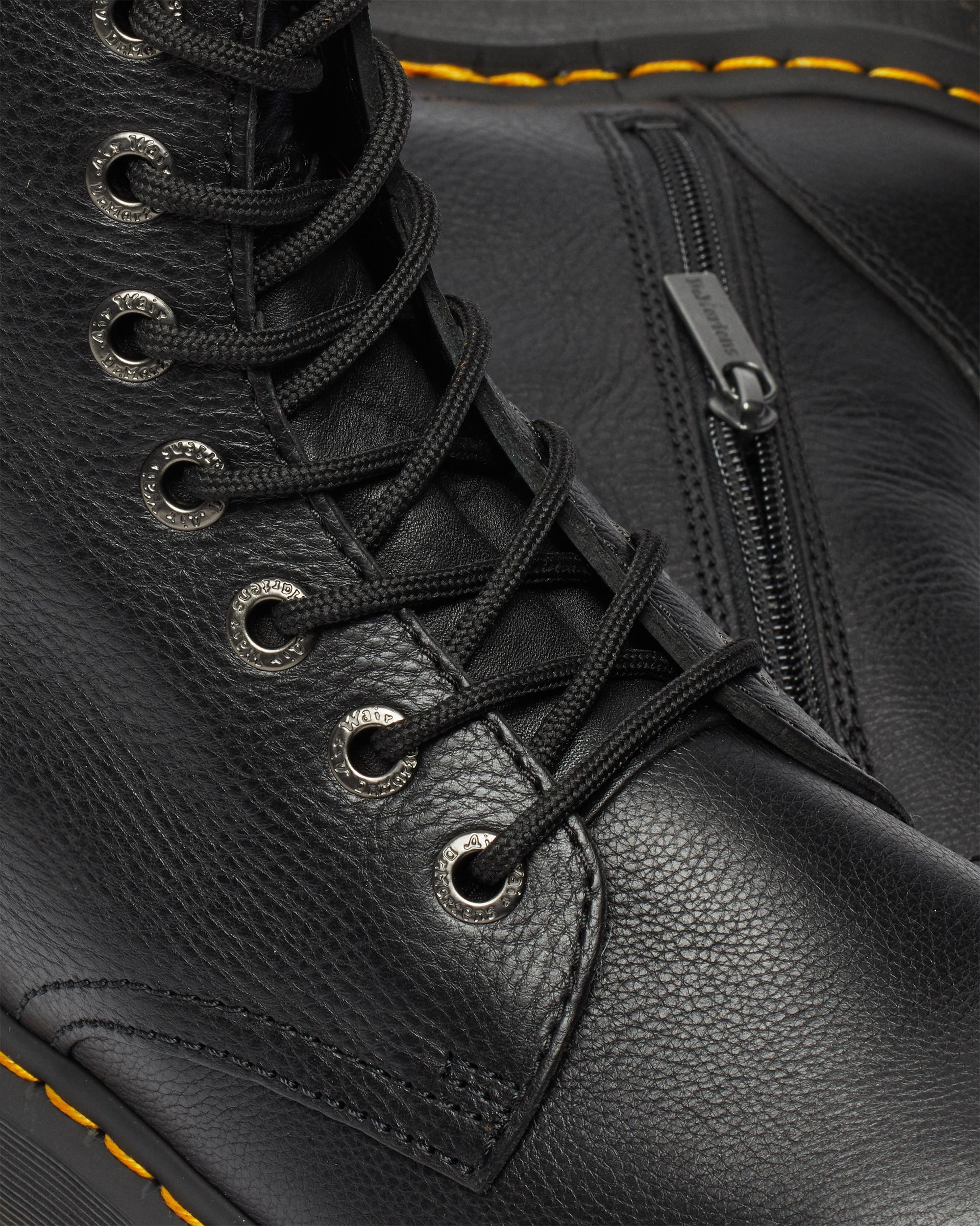 Dr. Martens Jadon Iii Pisa Leather Platform Boots in Black | Lyst