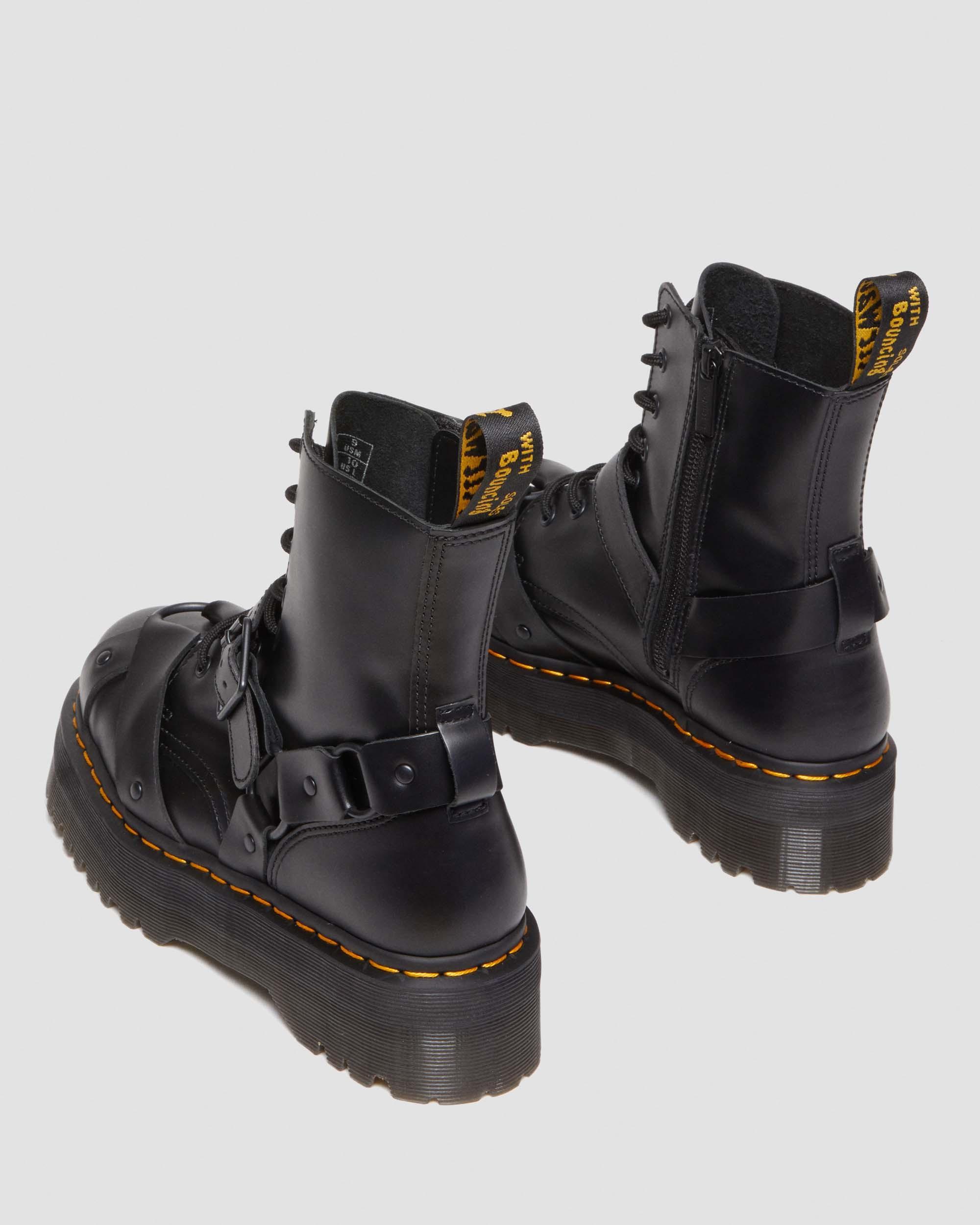 Dr. Martens Jadon Boot Harness Leather Platforms in Black for Men | Lyst