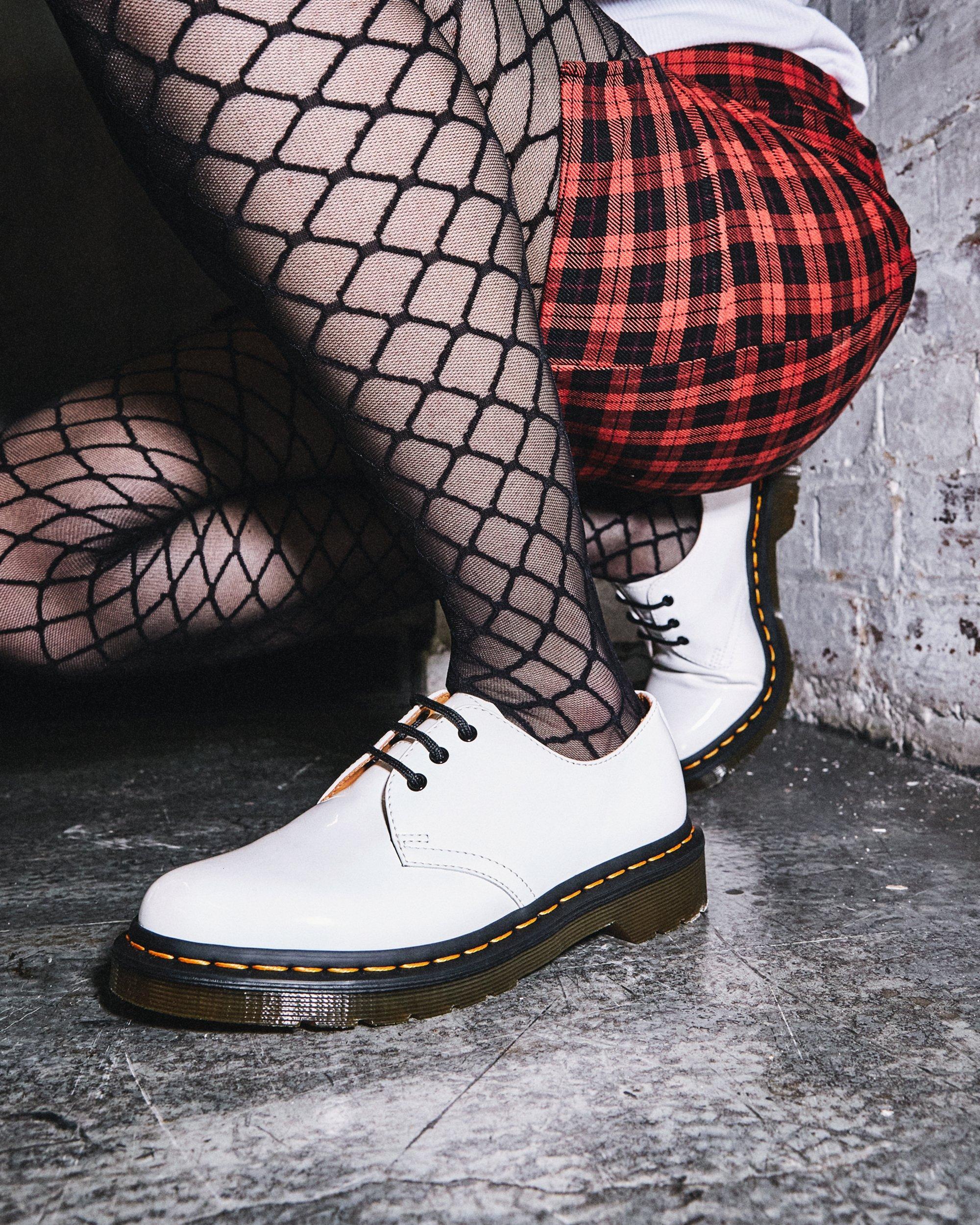 Dr. Martens 1461 Patent Leather Oxford Shoes in White - Lyst