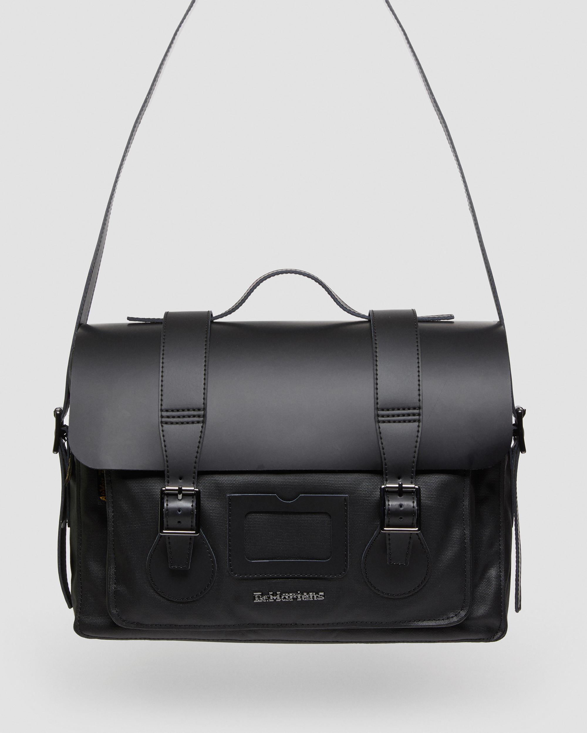 Dr. Martens Kiev Smooth Leather Canvas Messenger Bag in Black Lyst UK