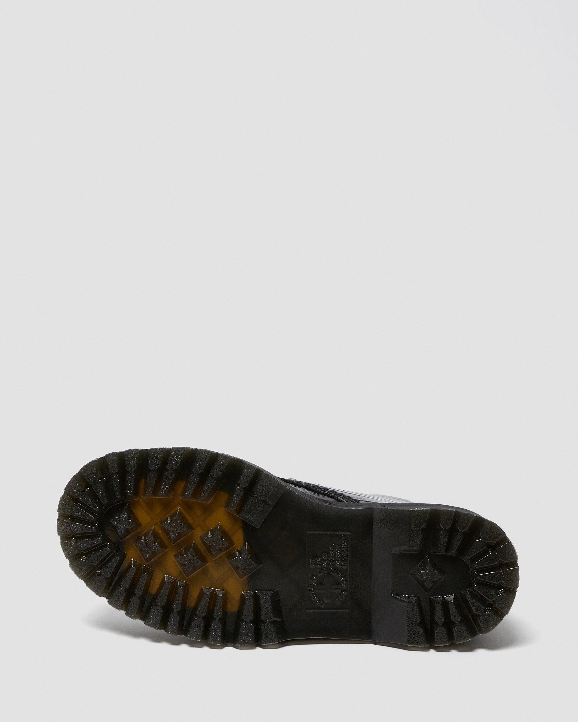 Dr. Martens Sinclair Patent Crocodile Platform Boots in Black | Lyst