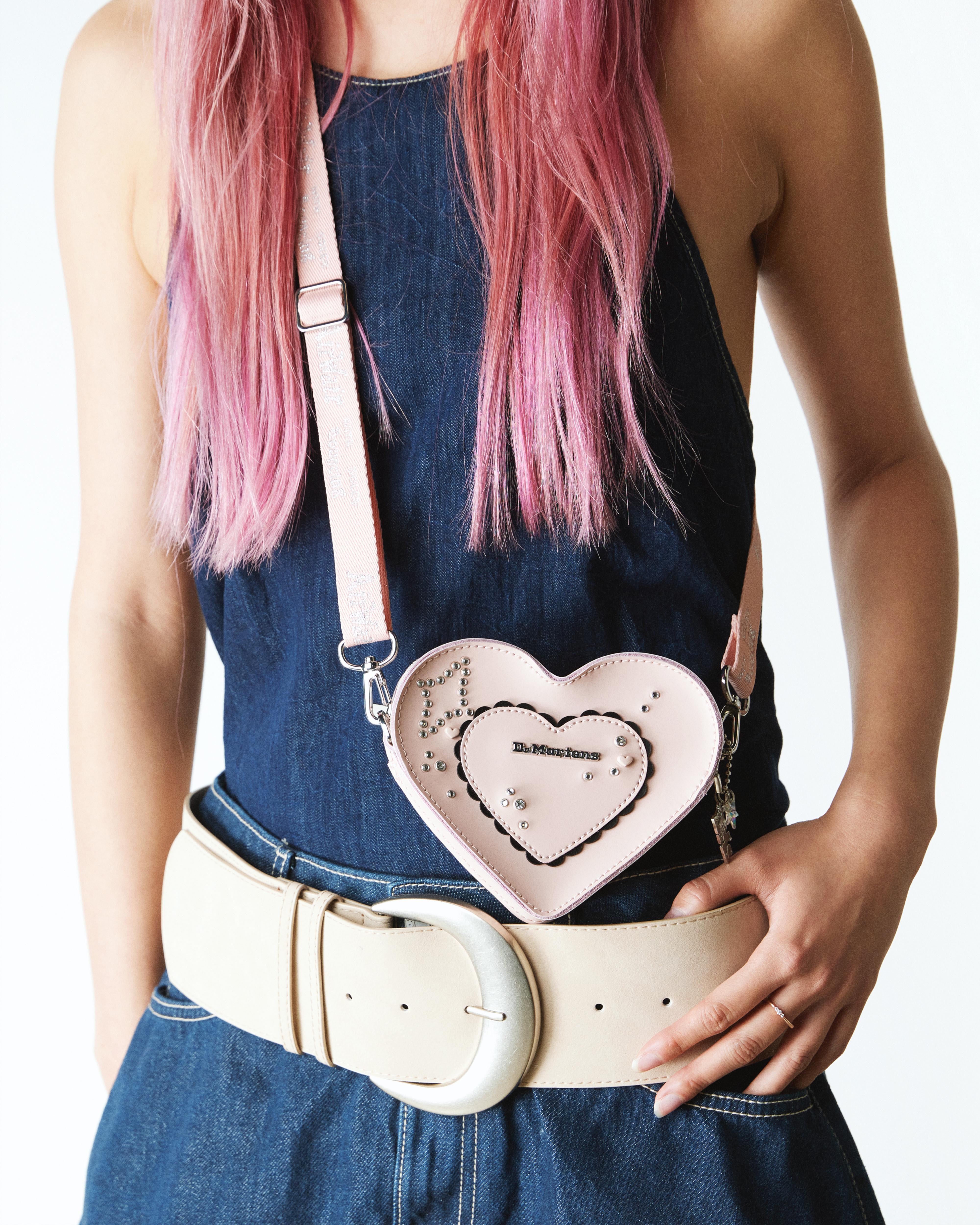 Martens Micro Heart Kiev Leather Bag in Pink Lyst