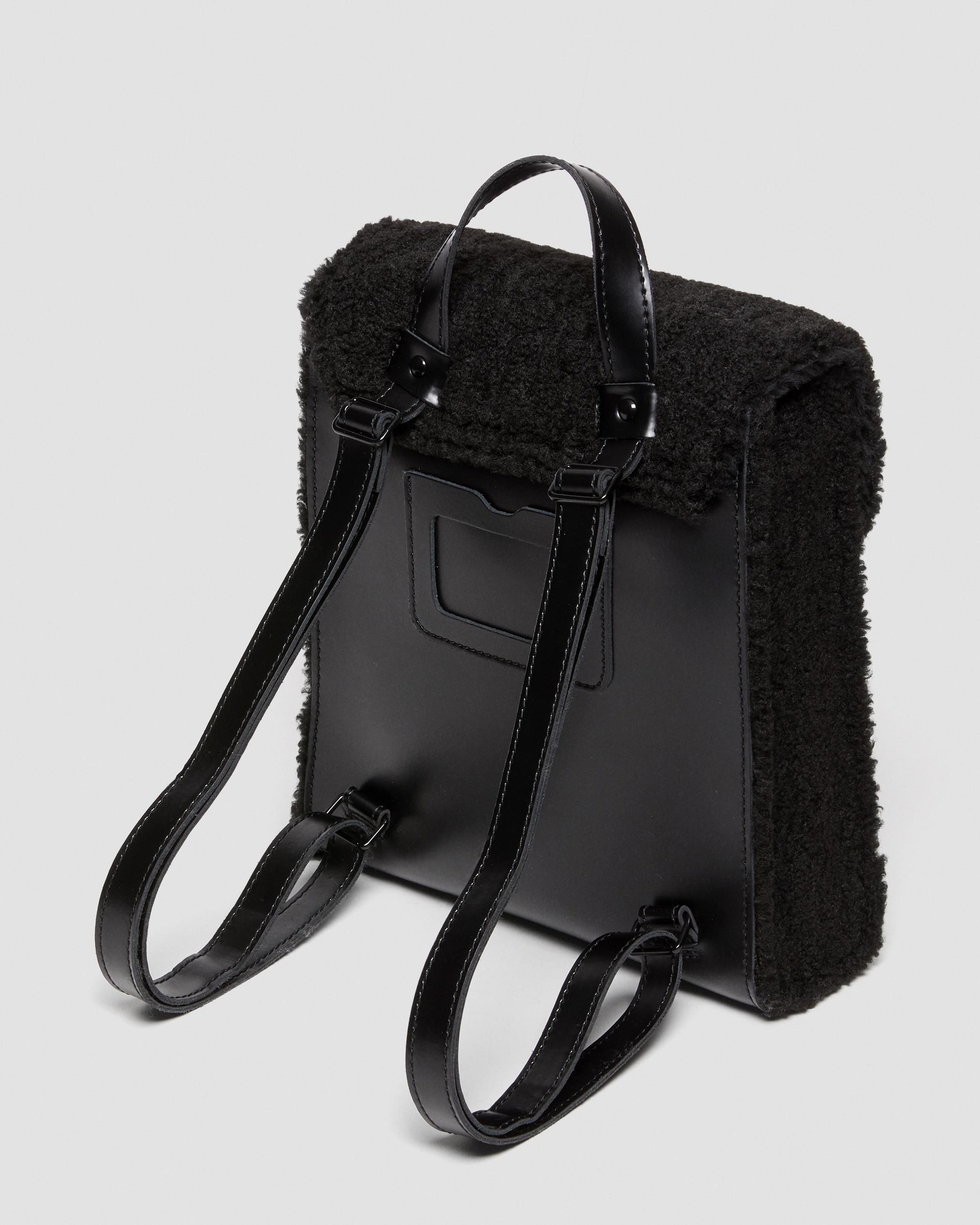 Dr. Martens Leather Kiev Mini Faux Shearling Backpack in 