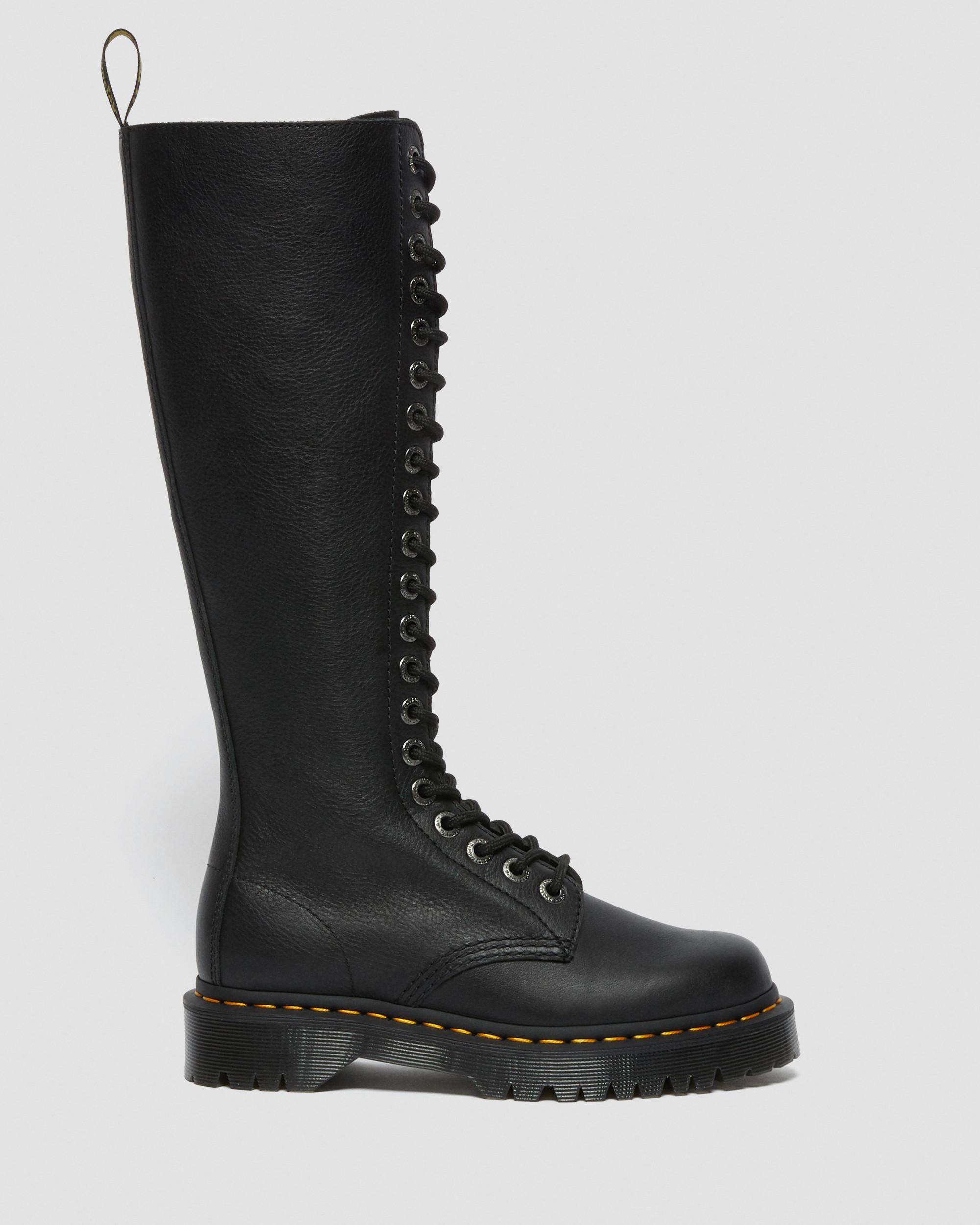 Dr. Martens 1b60 Bex Pisa Leather Knee High Boots in Black - Lyst