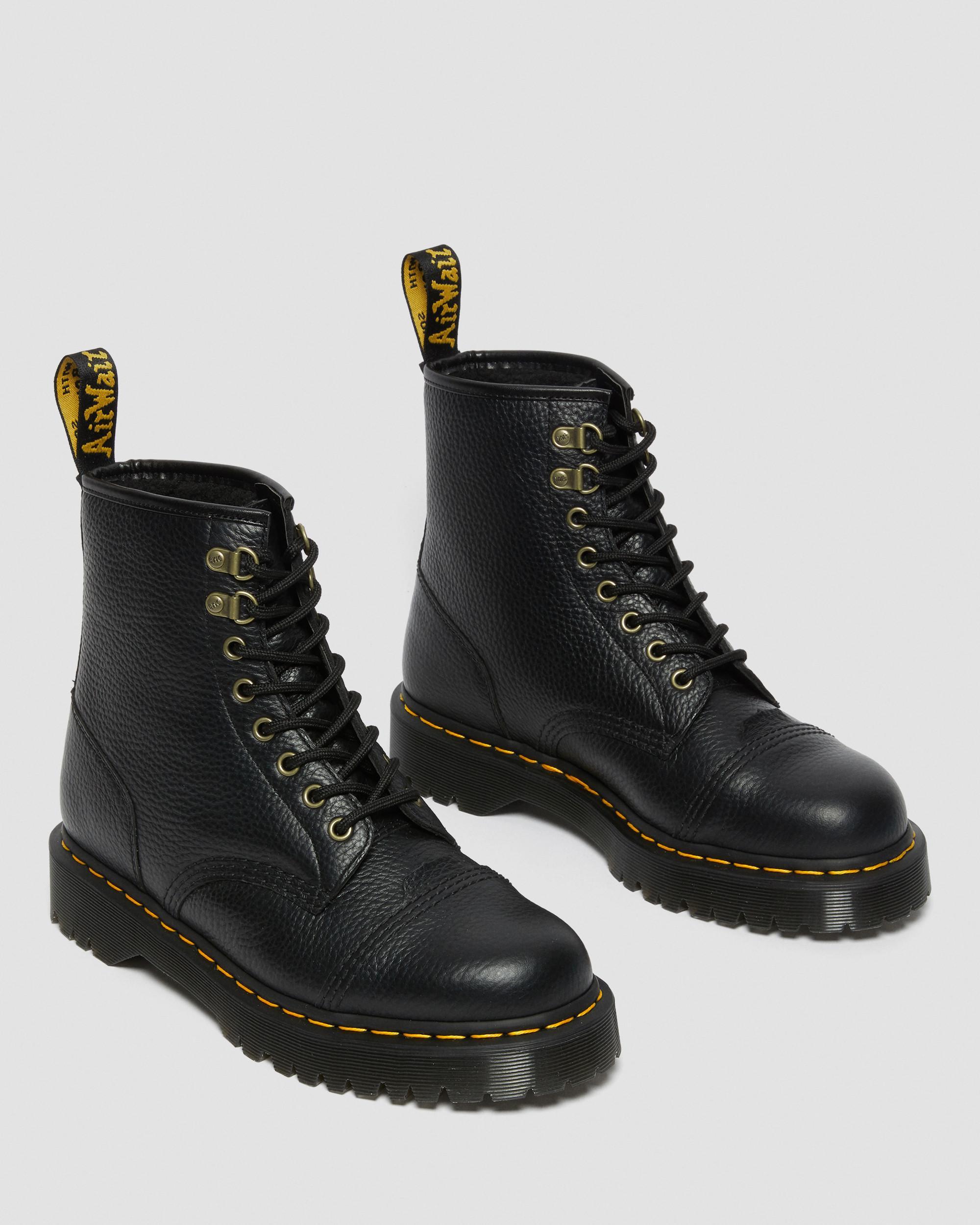 Dr. Martens 1460 Bex Faux Fur-lined Leather Lace Up Boots in Black for Men  | Lyst