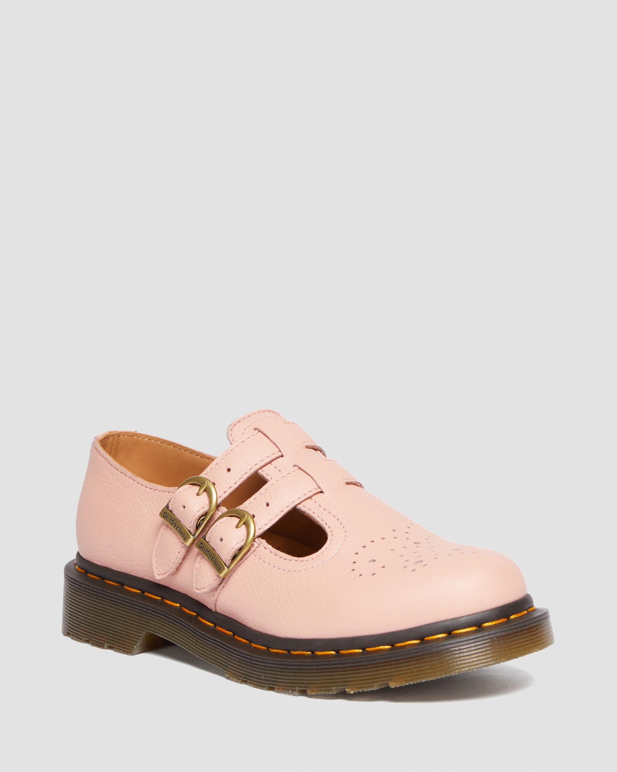 Dr. Martens 8065 Virginia Leather Mary Jane Shoes in Pink Lyst
