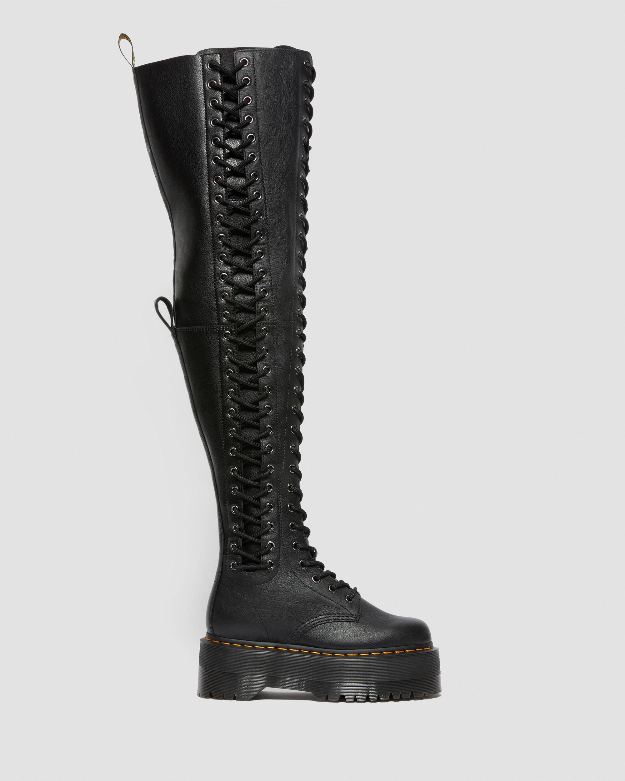 Dr. Martens Azreya High Leg Lace Up Boots in Black | Lyst
