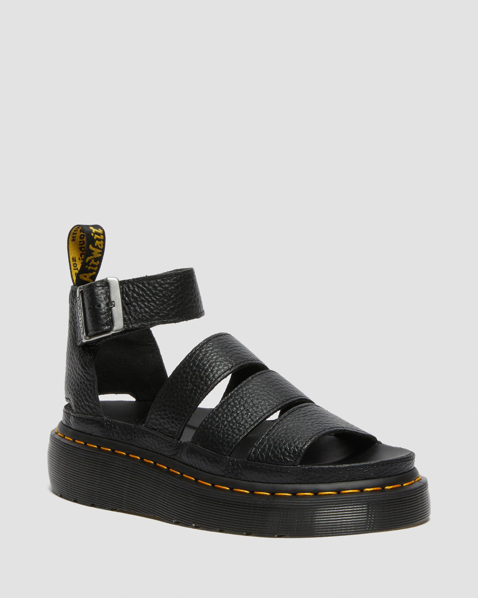 white platform doc marten sandals