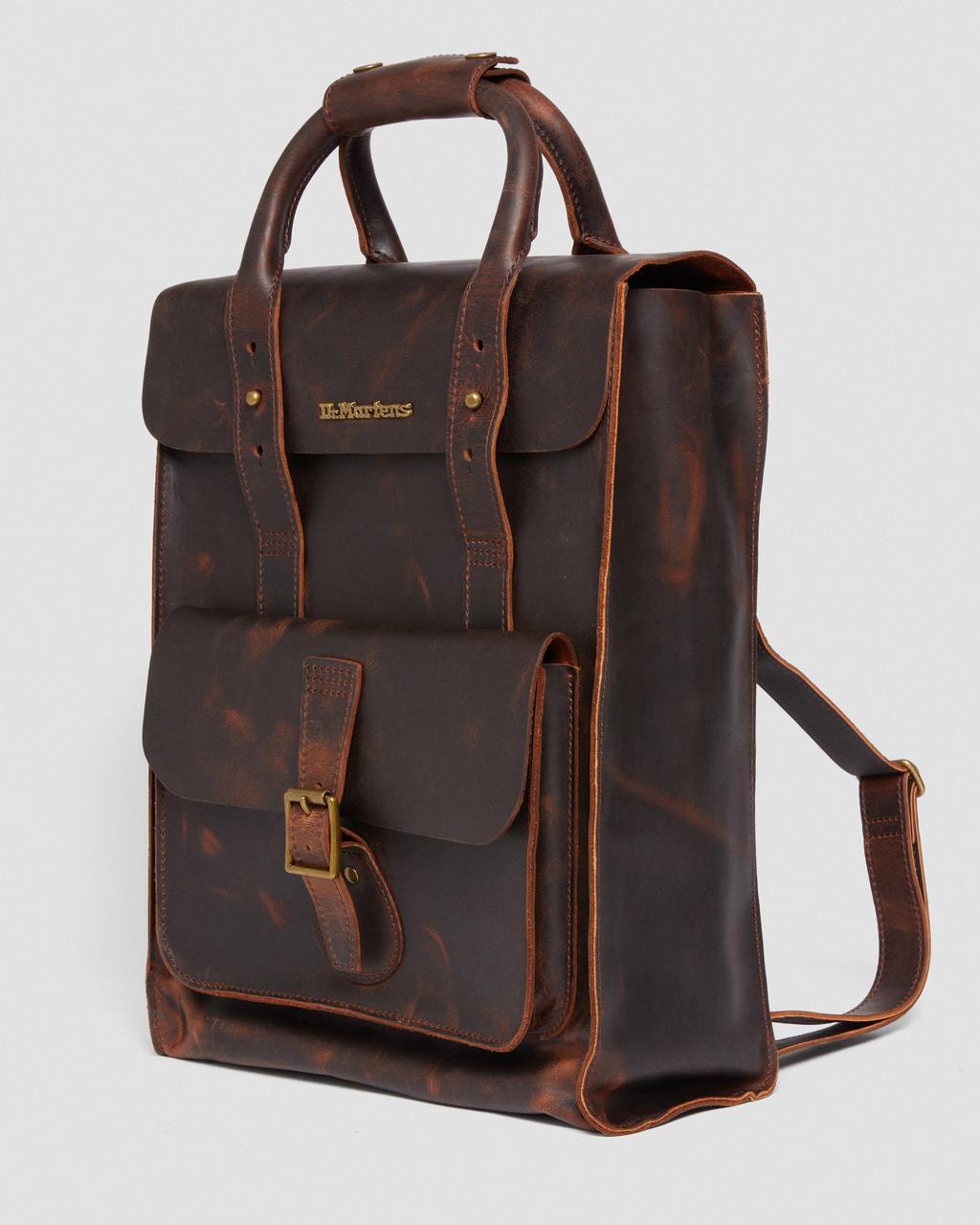 Dr. Martens Leather Laptop Backpack in Black | Lyst