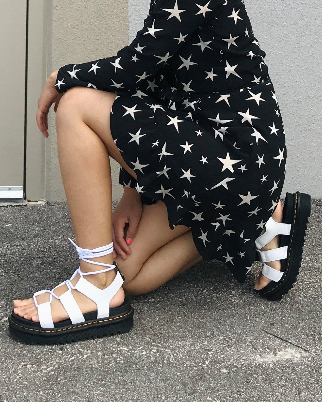 Dr. Martens Nartilla Leather Gladiator Sandals in White Lyst