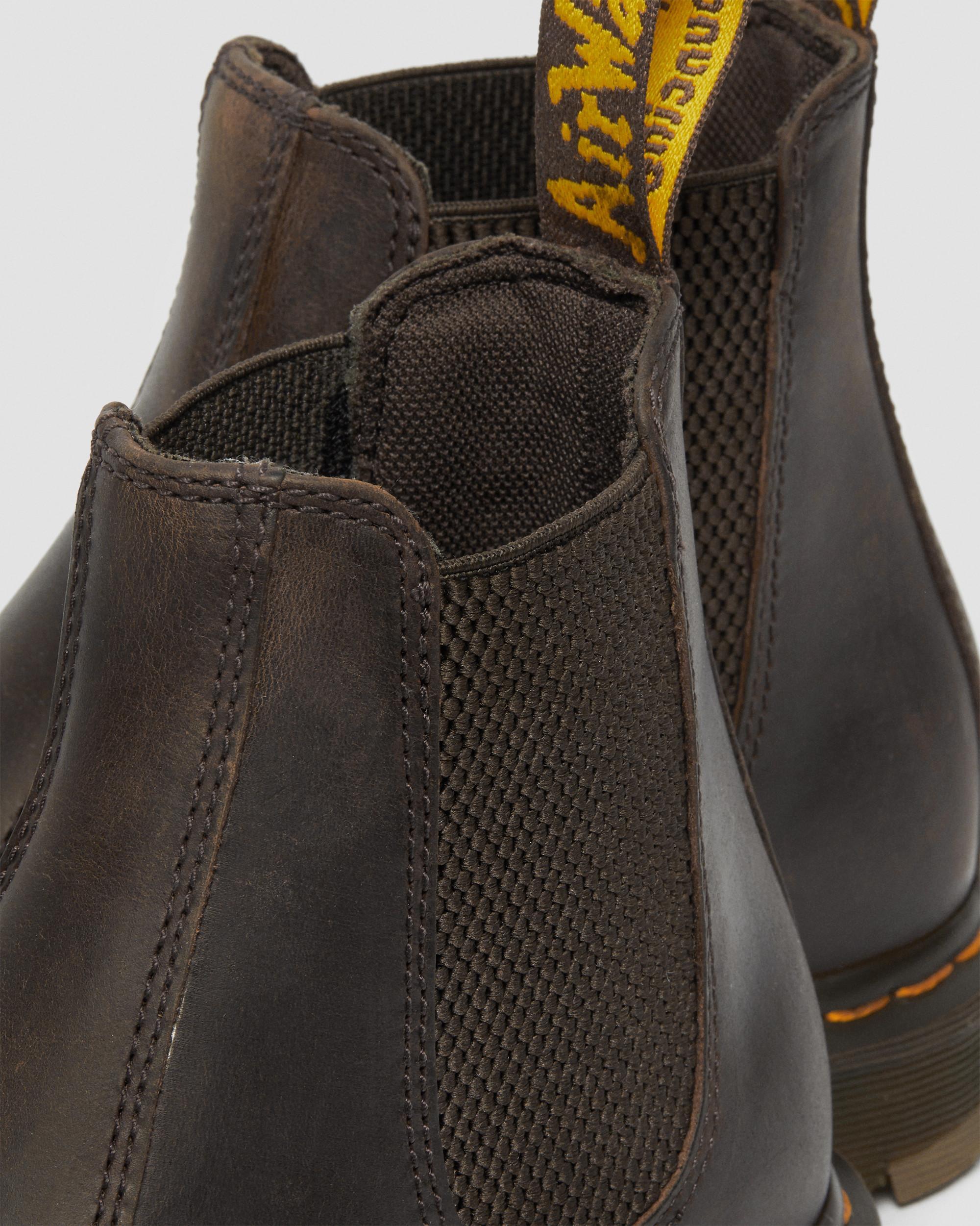 Dr. Martens 2976 Slip Resistant Leather Chelsea Boots in Brown | Lyst