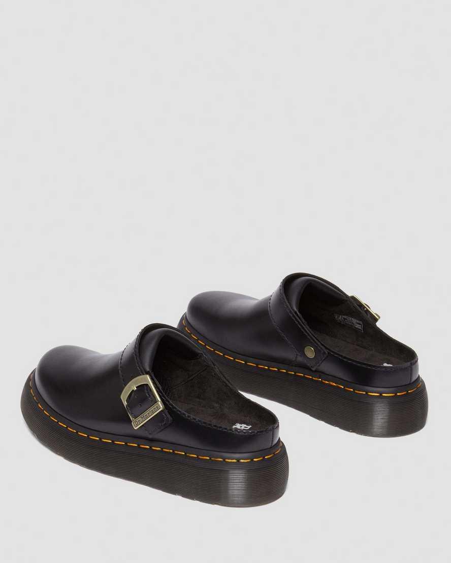 Dr. Martens Laketen Leather Platform Mules Shoes in Black for Men