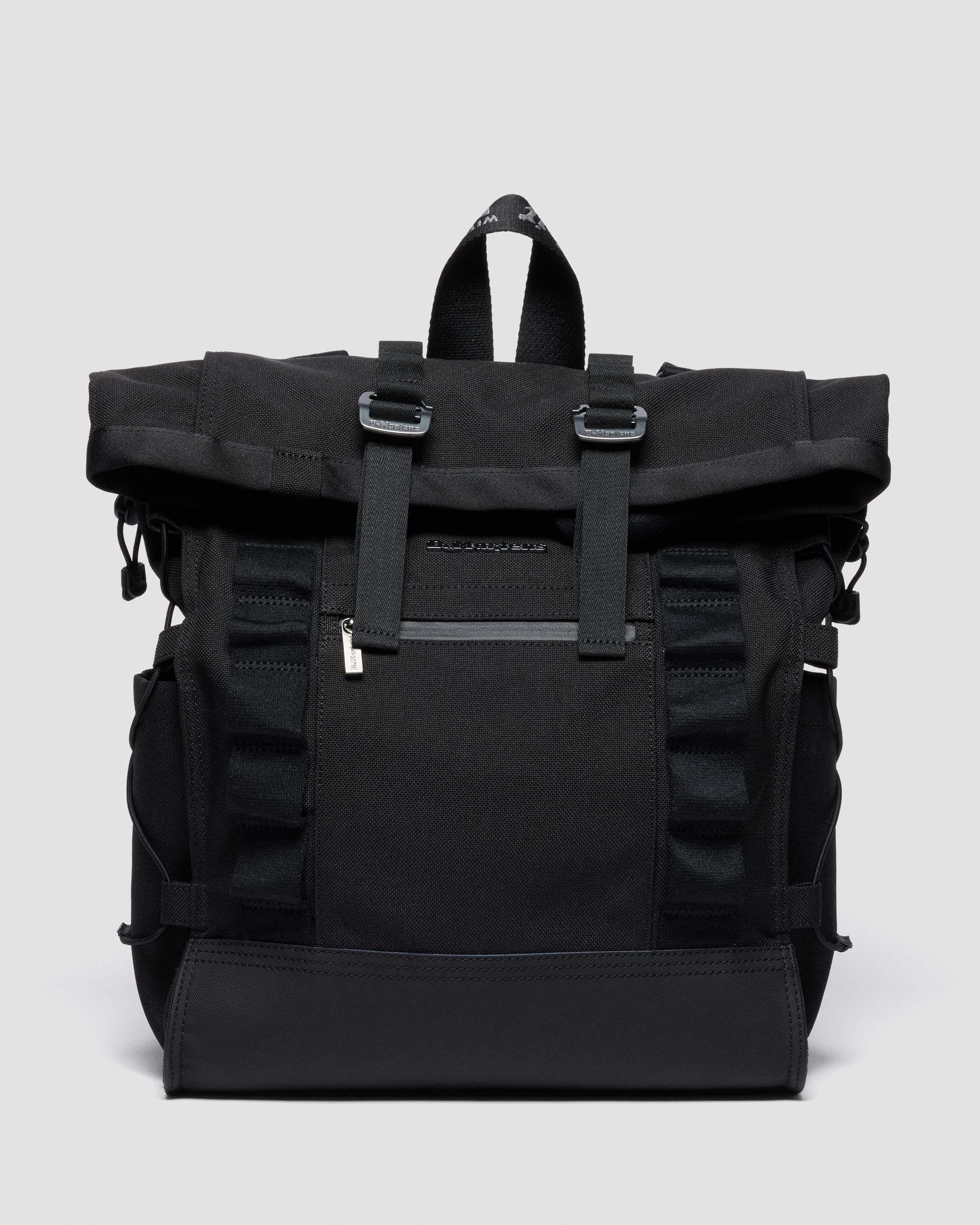 Dr. Martens ブラック ロールトップ バッグ Dr. Martens Leather Tech Roll Top Backpack in Black | Lyst