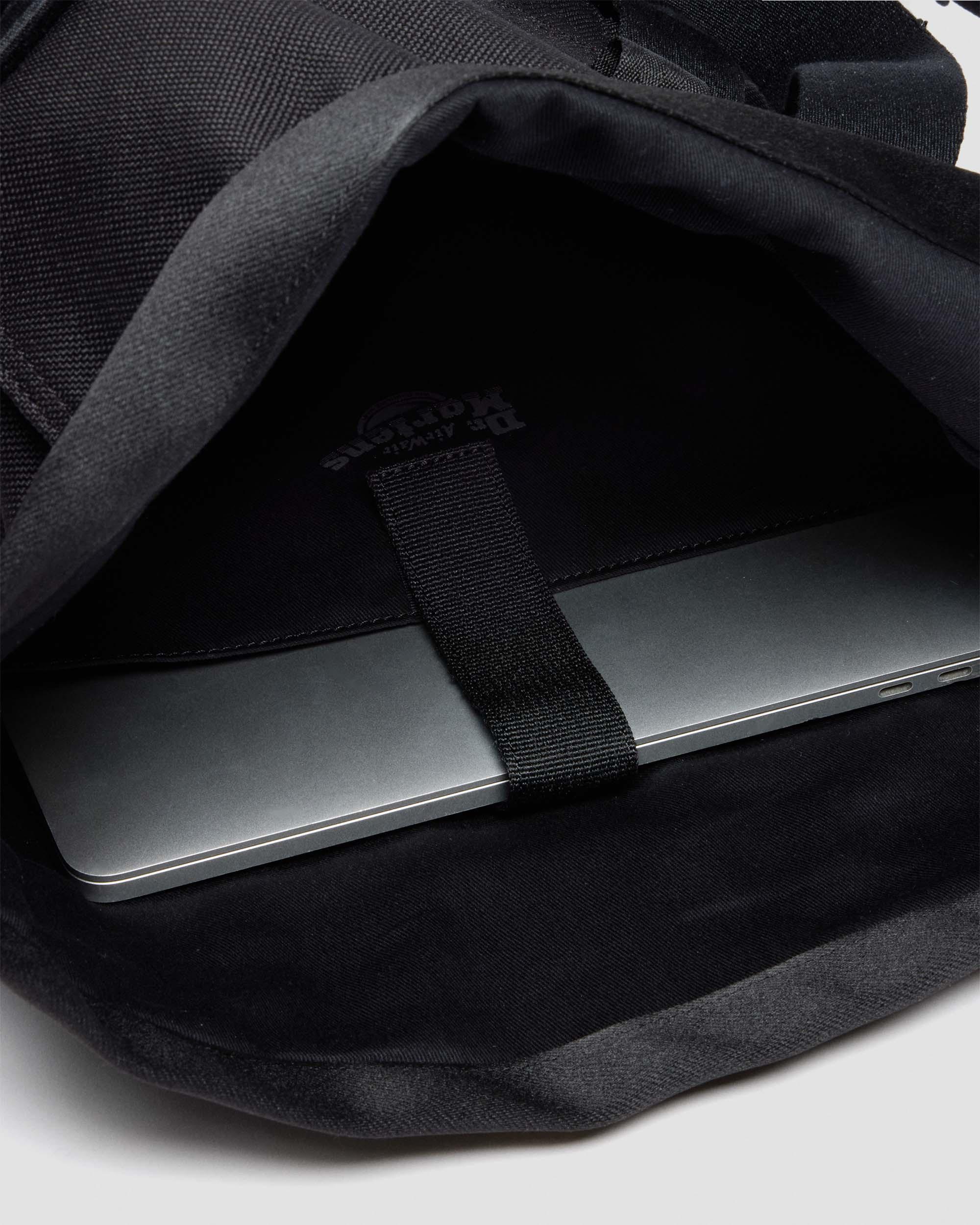 Dr. Martens Leather Tech Roll Top Backpack in Black | Lyst