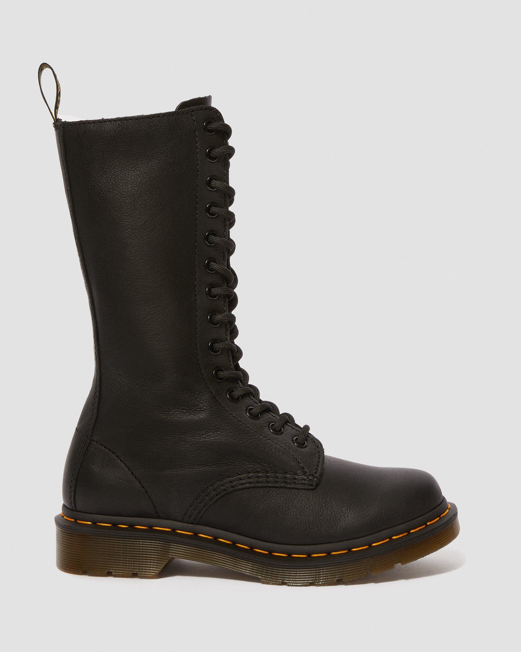 Dr. Martens 1b99 Virginia Leather Knee High Boots in Black - Lyst