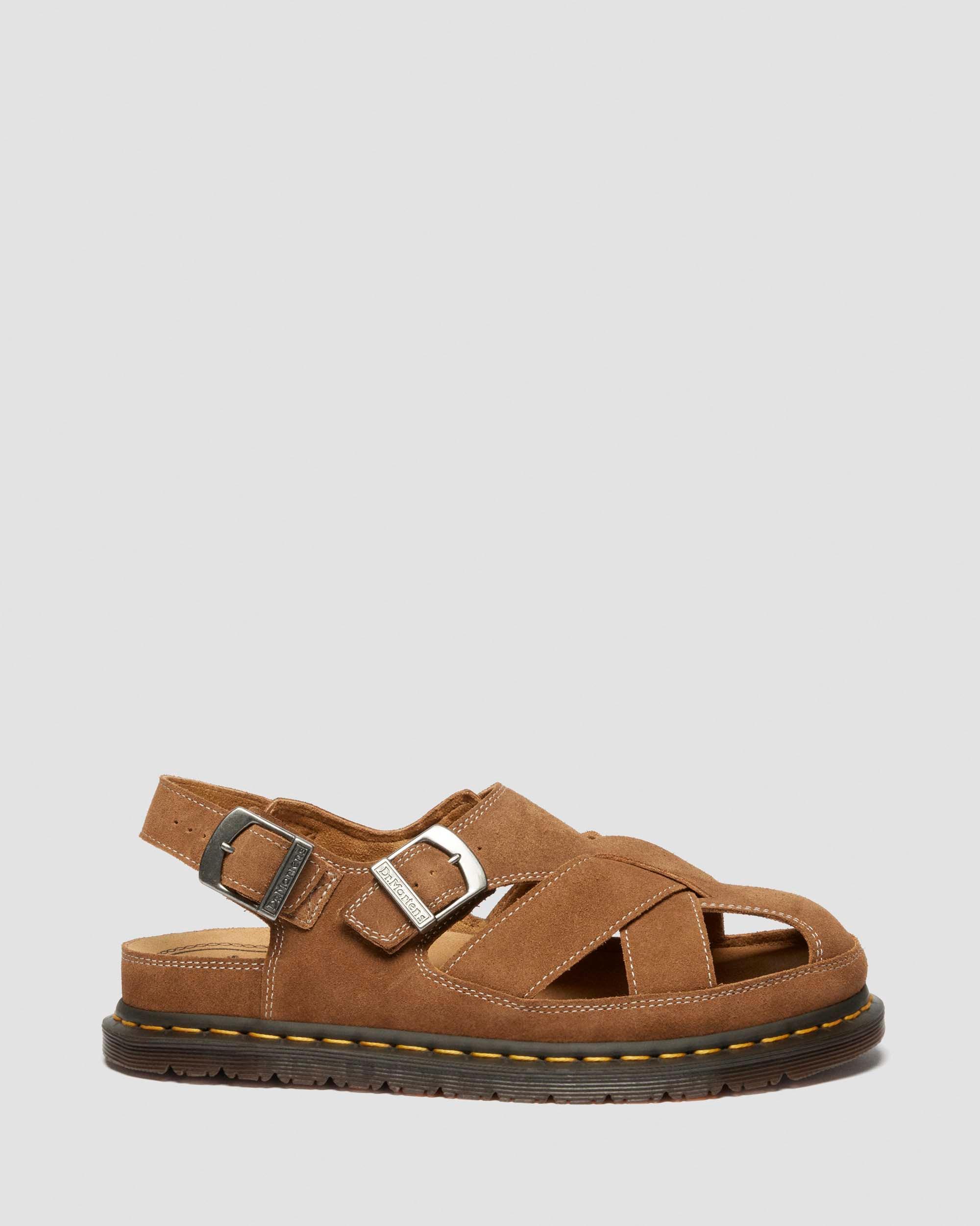 Dr. Martens Leather Archive Fisherman Suede Sandals in Brown 