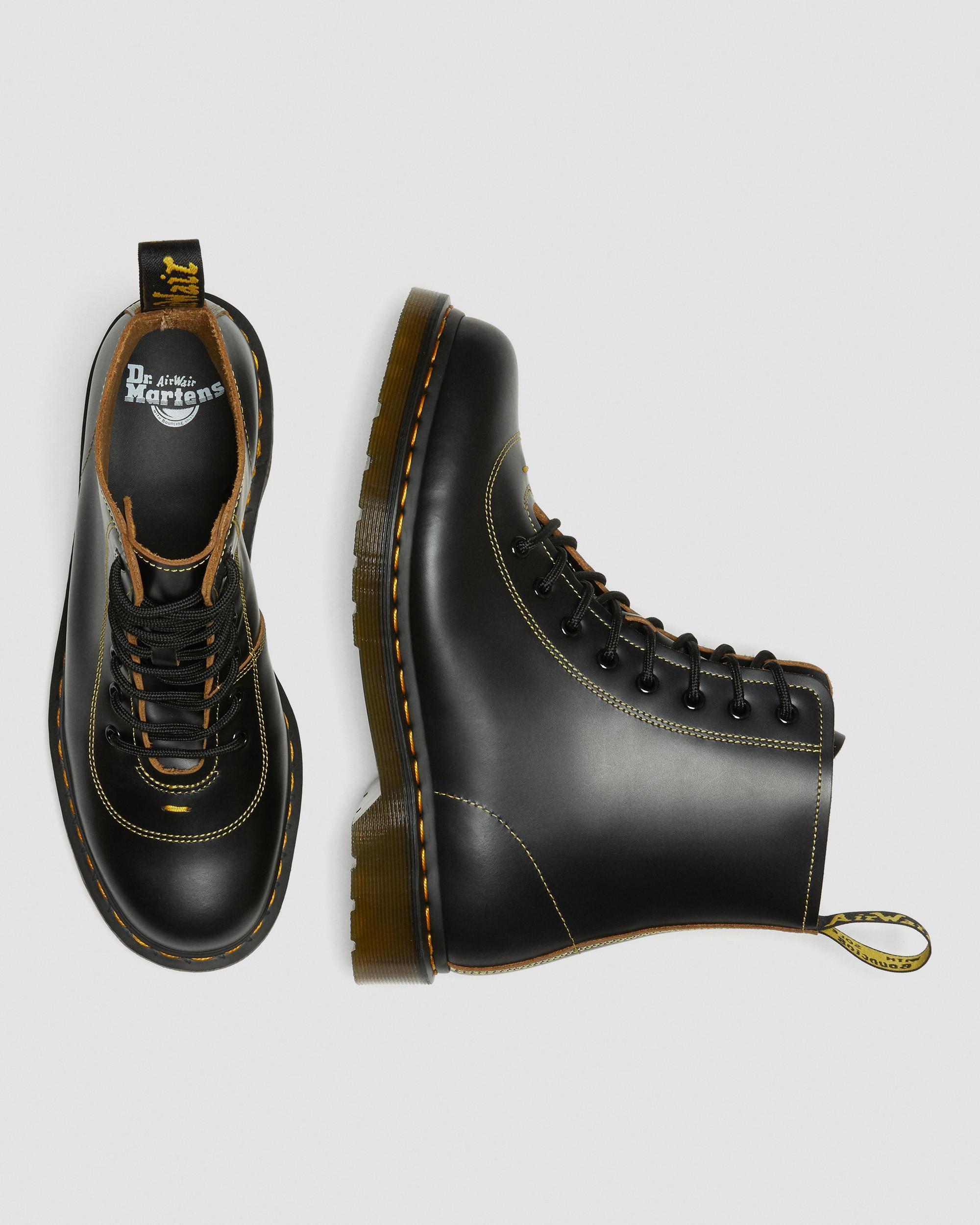 Dr. Martens Pharamond Vintage Smooth Leather Ankle Boots in Black | Lyst