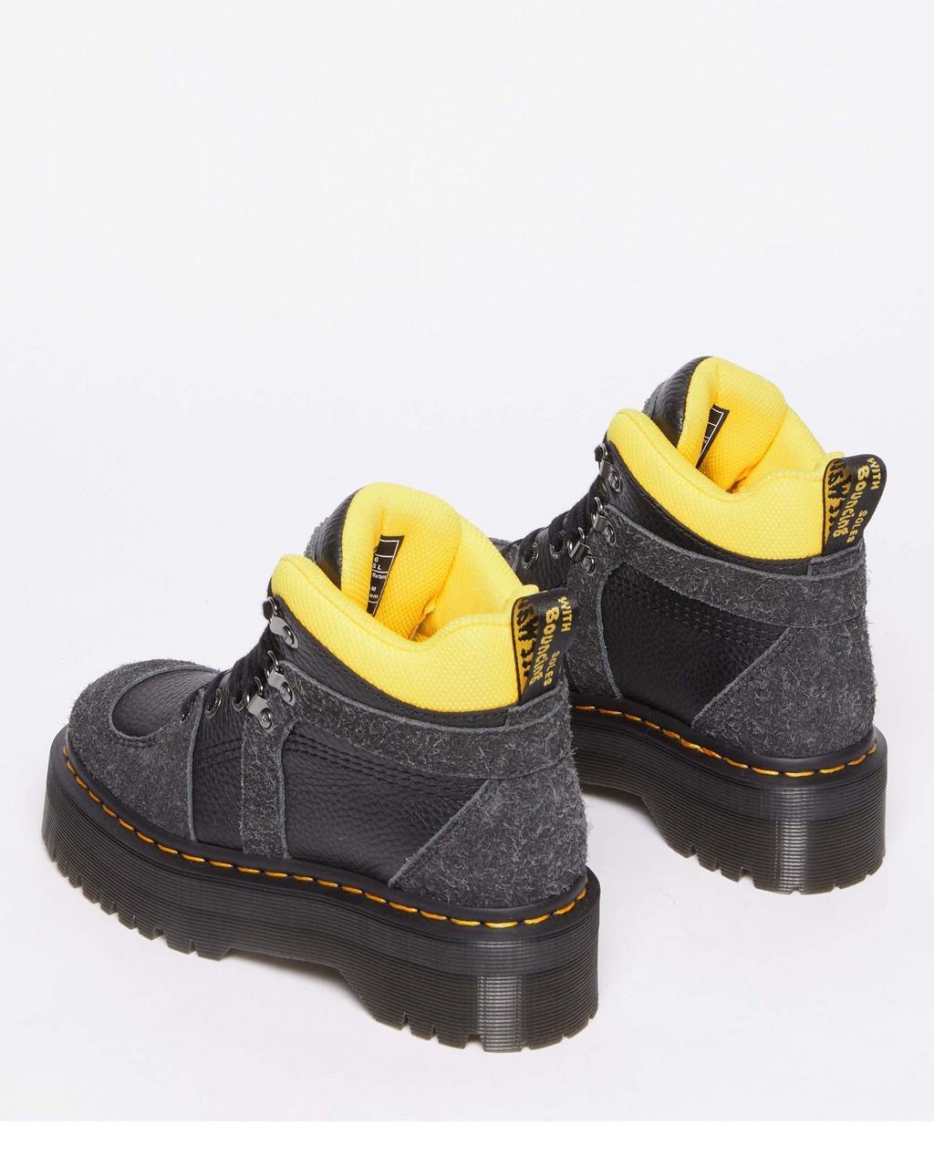 Dr. Martens Zuma Milled Nappa Leather & Suede Hiker Style Boots in Black |  Lyst