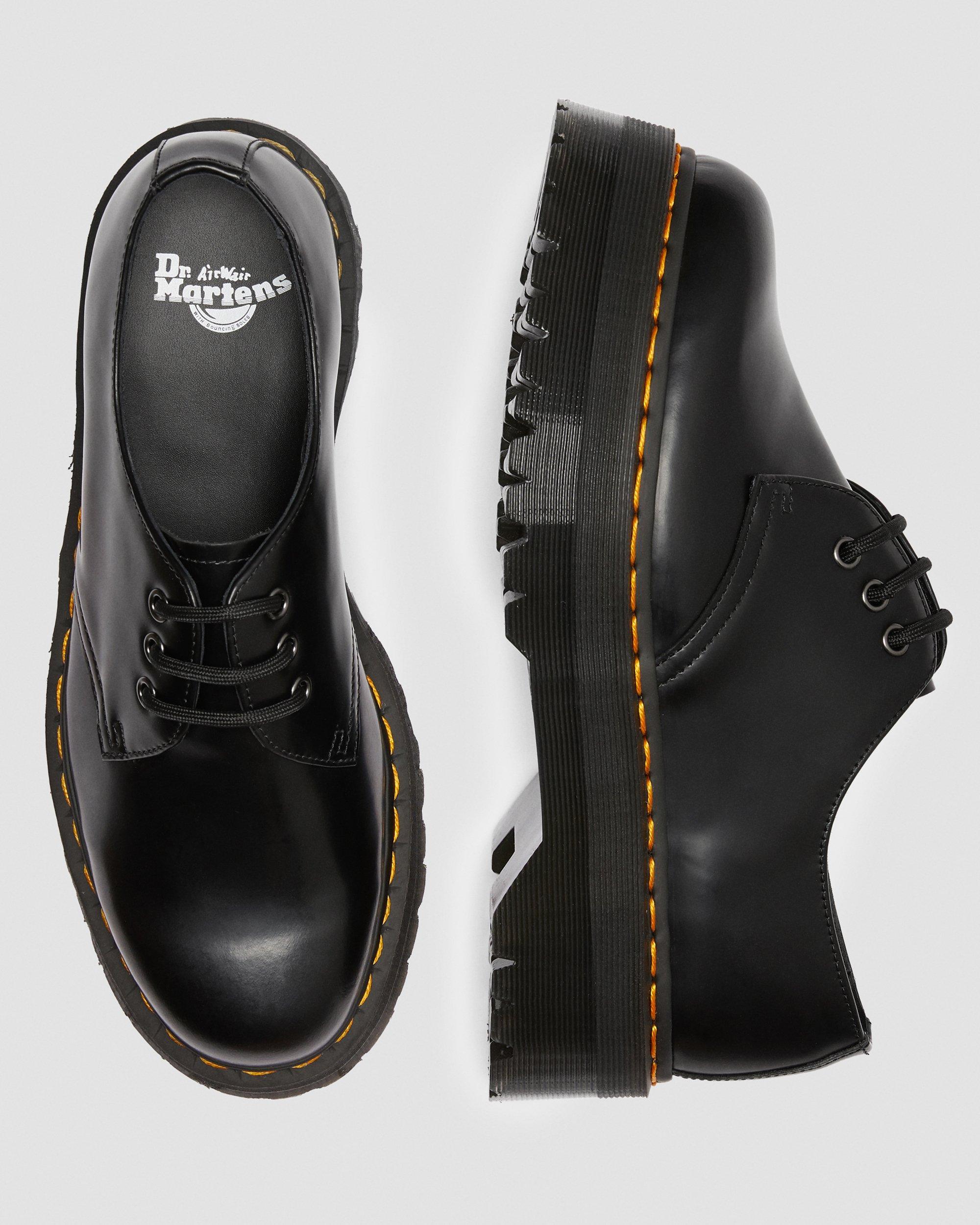 Dr. Martens Leather 1461 Quad Platform Shoes in Black - Save 53% | Lyst