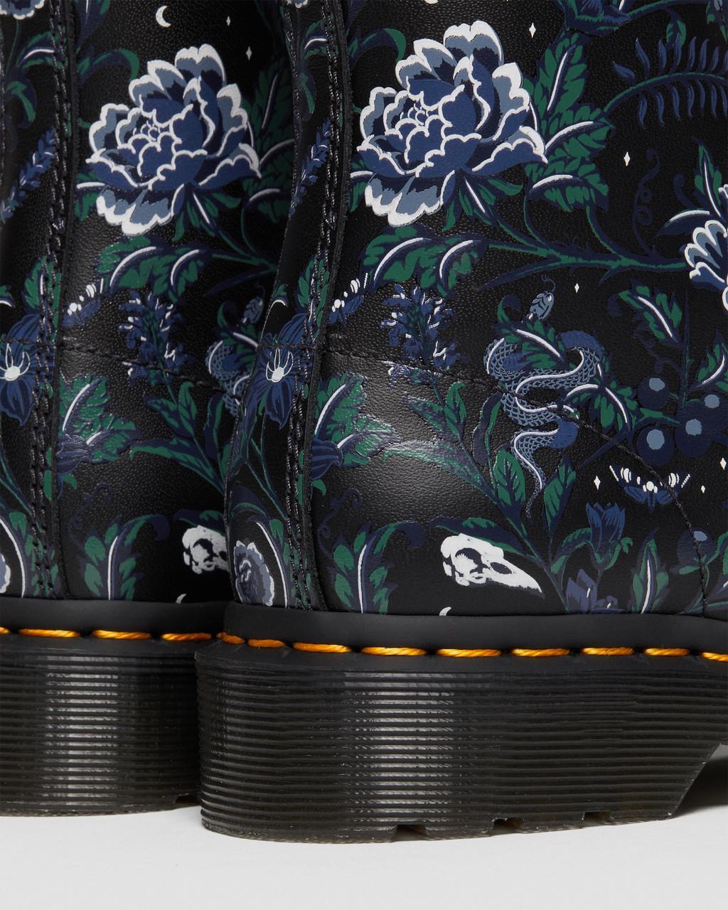 Blue floral dr martens top